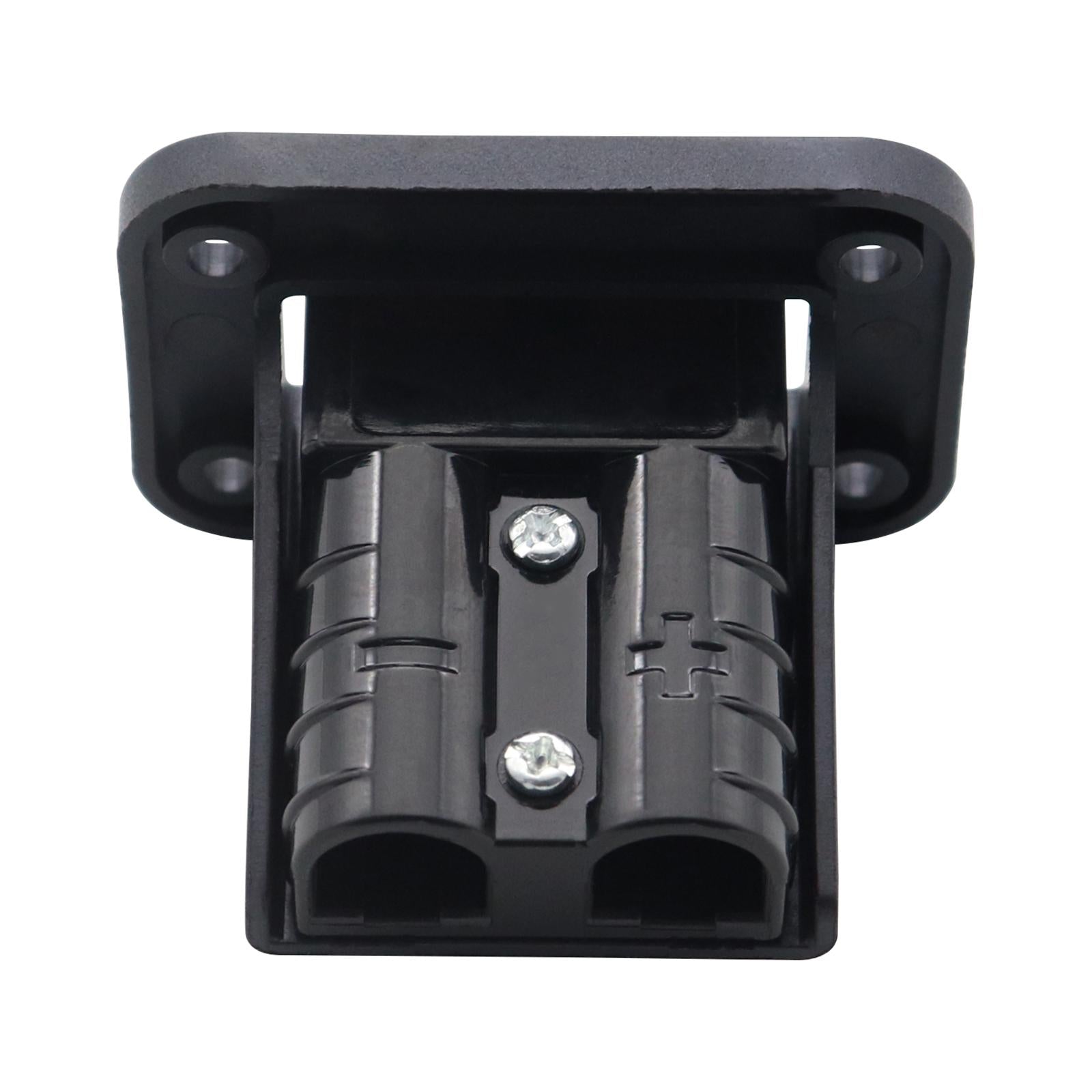 50A Nylon Plug Mounting Panel with Cover for Plug Connector Caravans RV black
