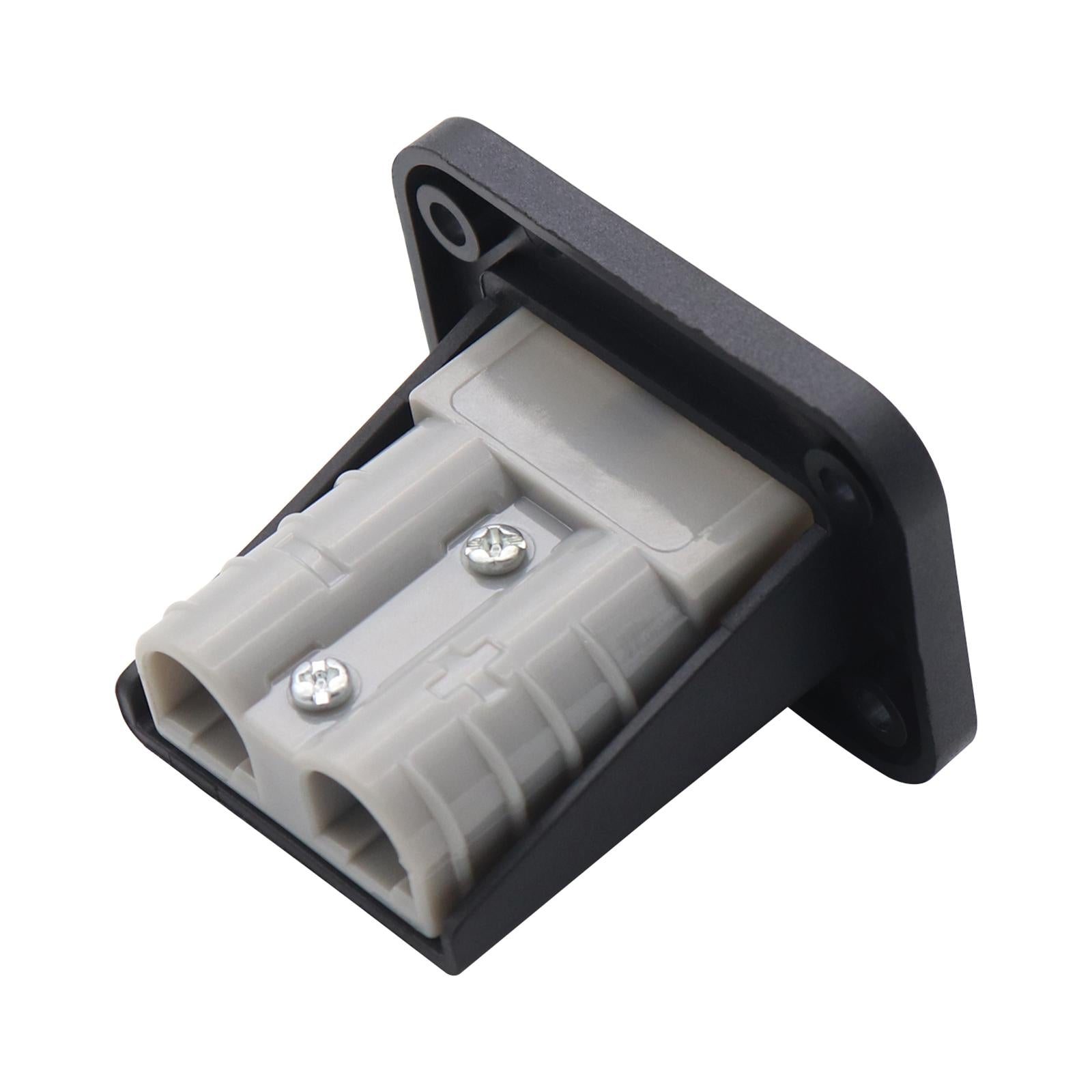 50A Nylon Plug Mounting Panel with Cover for Plug Connector Caravans RV Gray