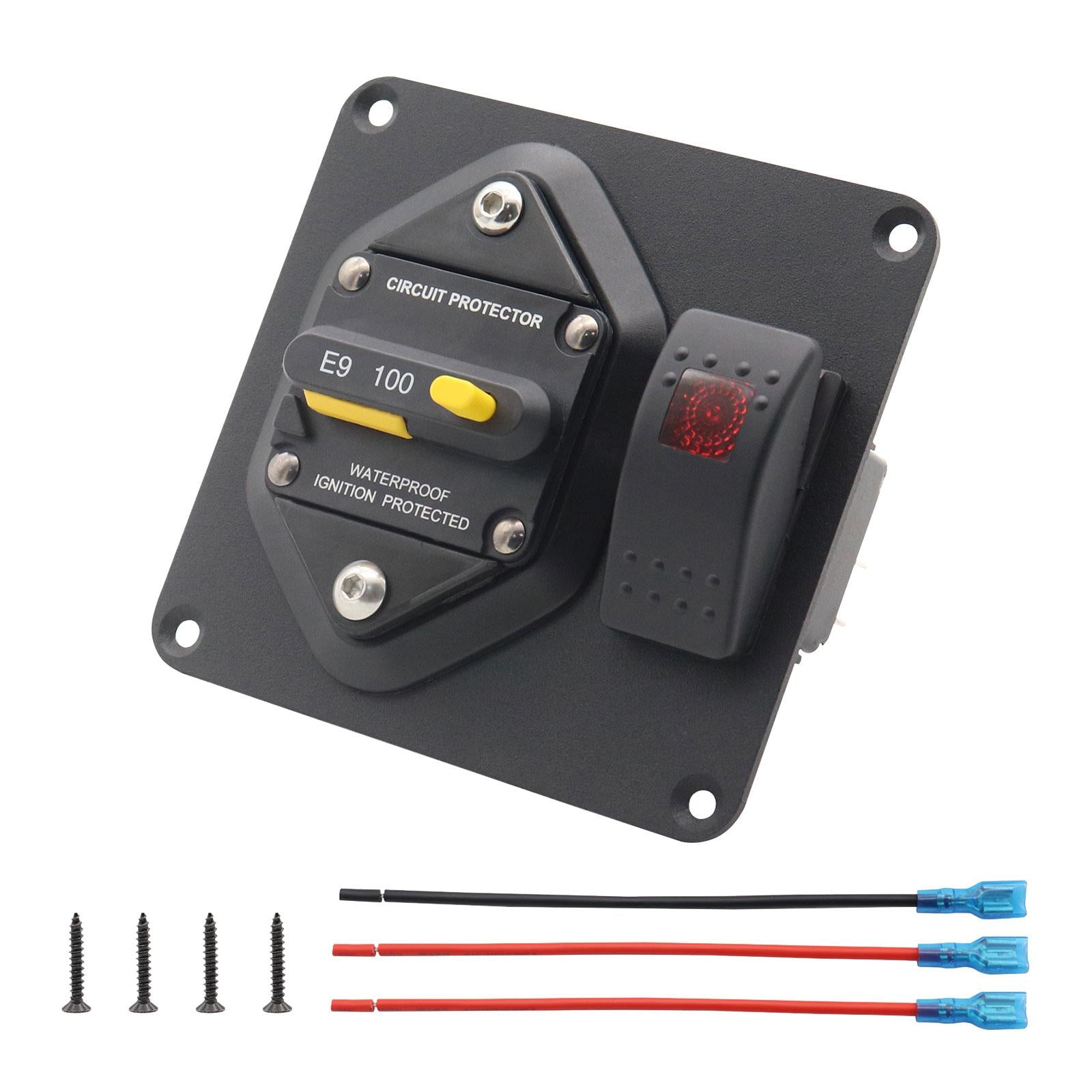 Automotive Boat Marine E9 Circuit Breaker Compact Sturdy 1/4” Threaded Studs 100A