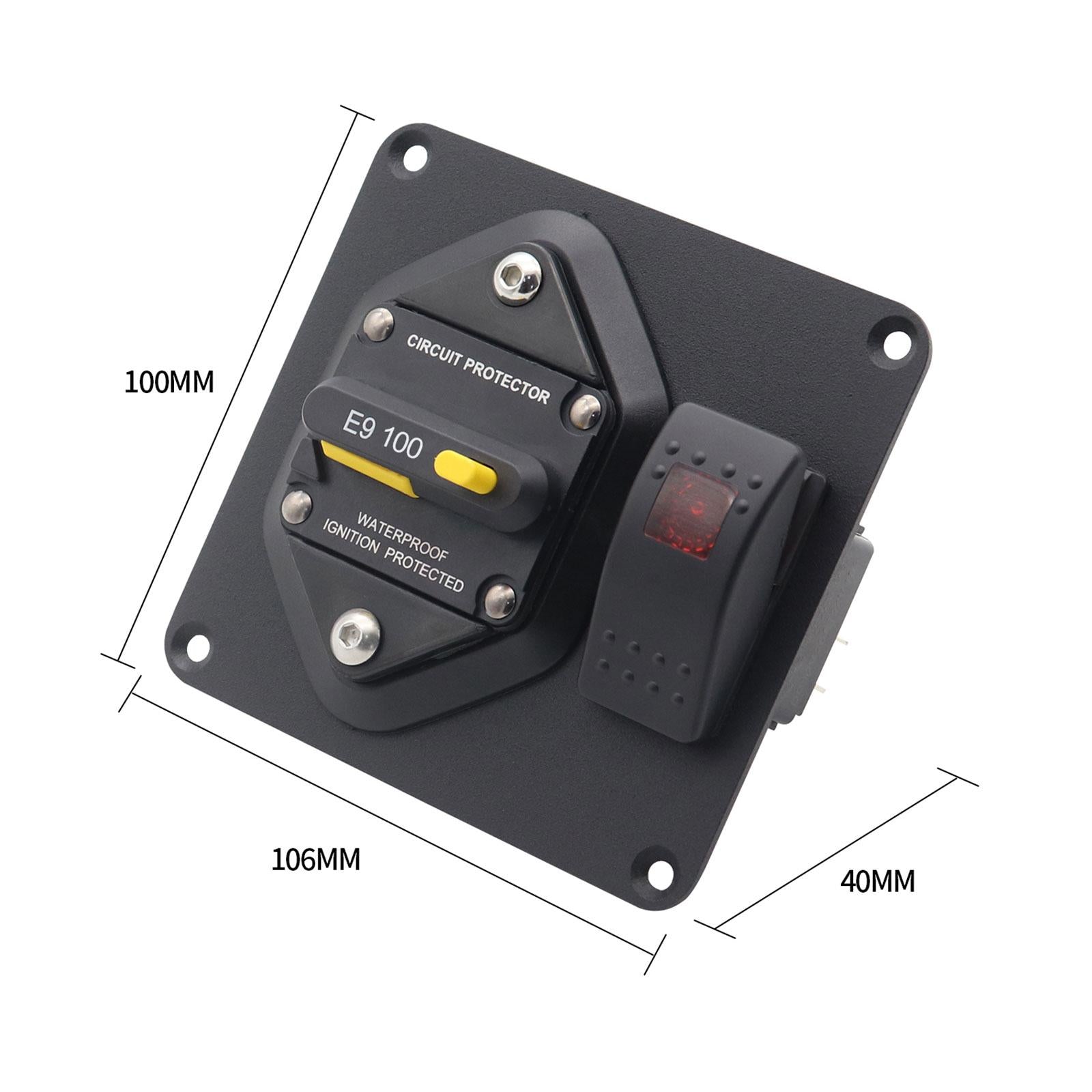 Automotive Boat Marine E9 Circuit Breaker Compact Sturdy 1/4” Threaded Studs 100A