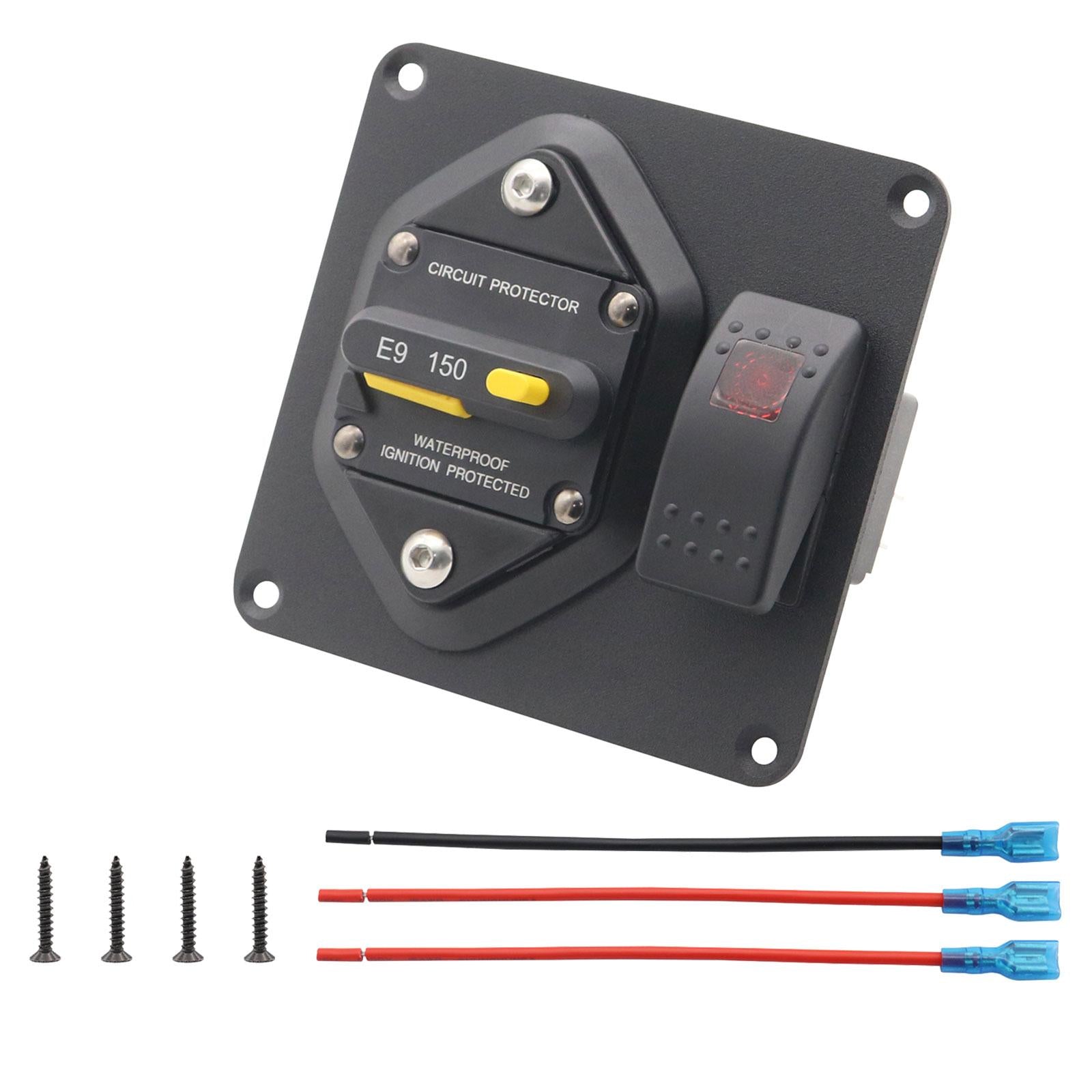 Automotive Boat Marine E9 Circuit Breaker Compact Sturdy 1/4” Threaded Studs 150A