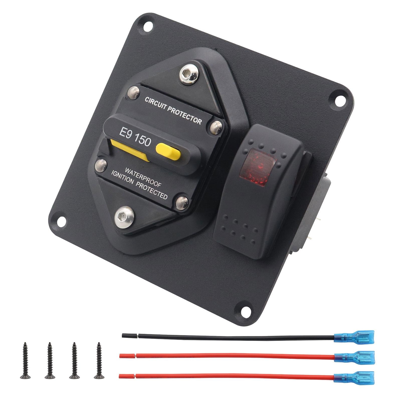 Automotive Boat Marine E9 Circuit Breaker Compact Sturdy 1/4” Threaded Studs 150A