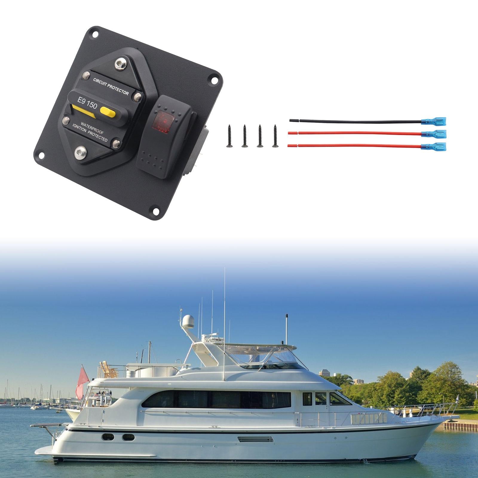 Automotive Boat Marine E9 Circuit Breaker Compact Sturdy 1/4” Threaded Studs 150A