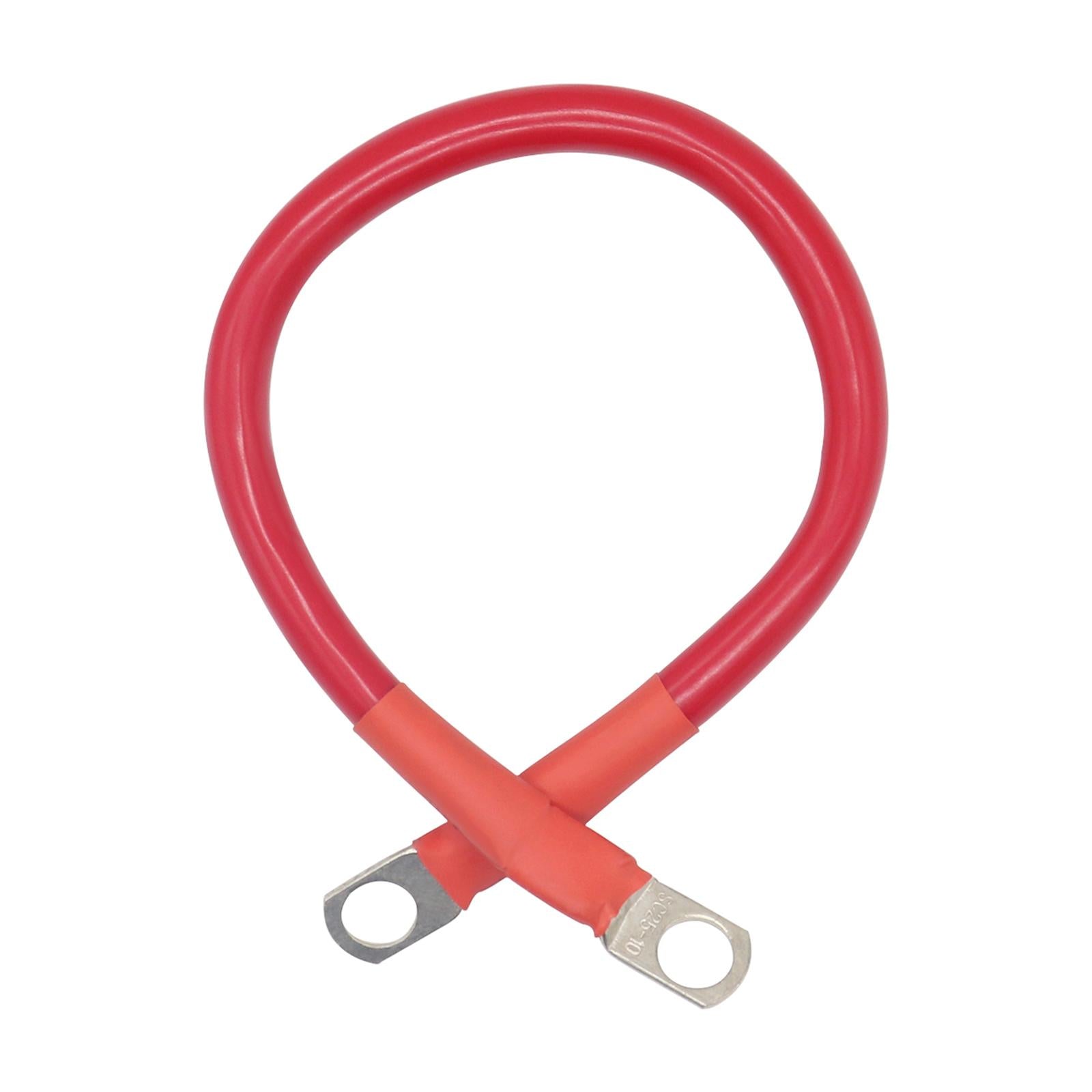30cm Automotive 4 AWG Battery Cable 3/8in Lugs for Electrical Equipment Red