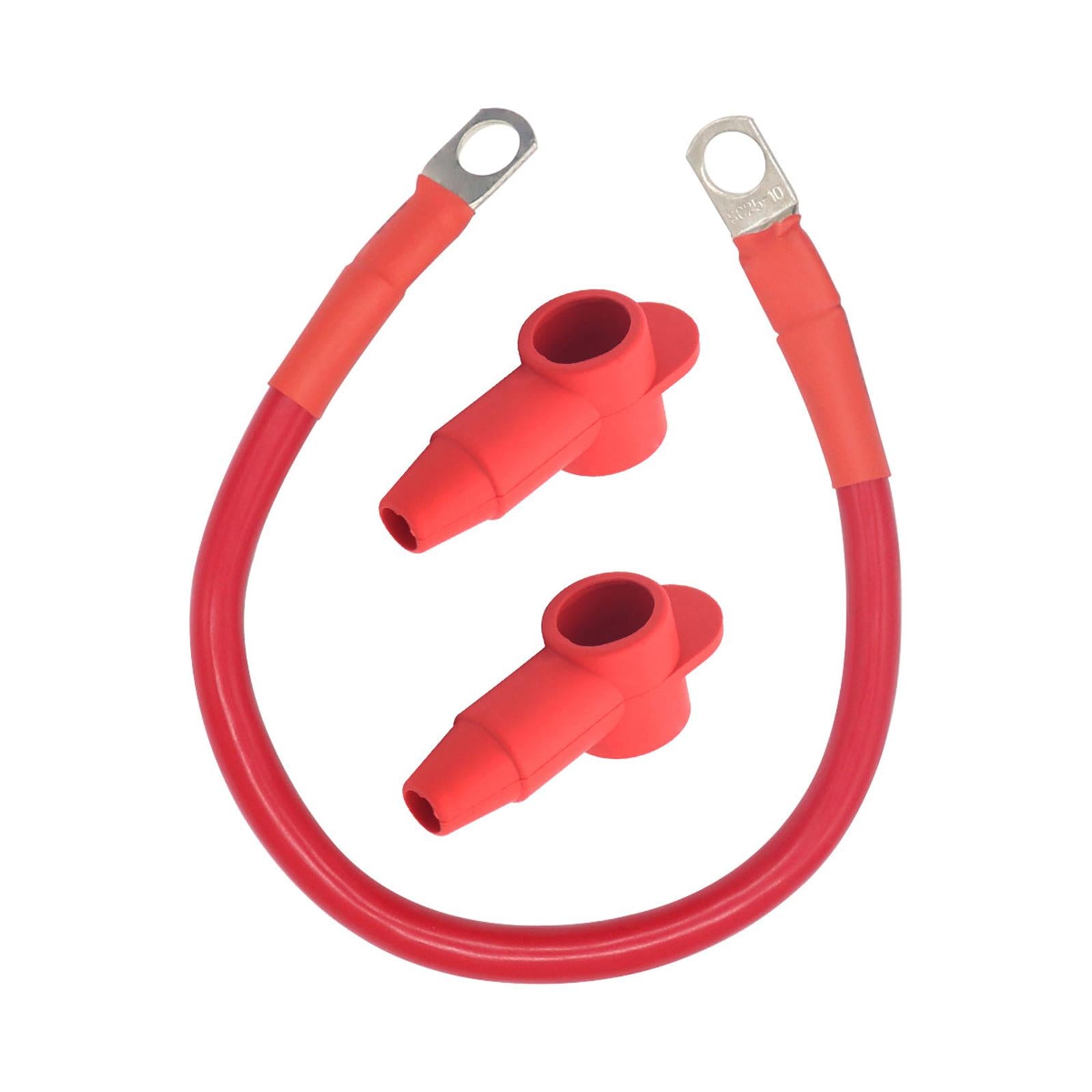 30cm Automotive 4 AWG Battery Cable 3/8in Lugs for Electrical Equipment Red