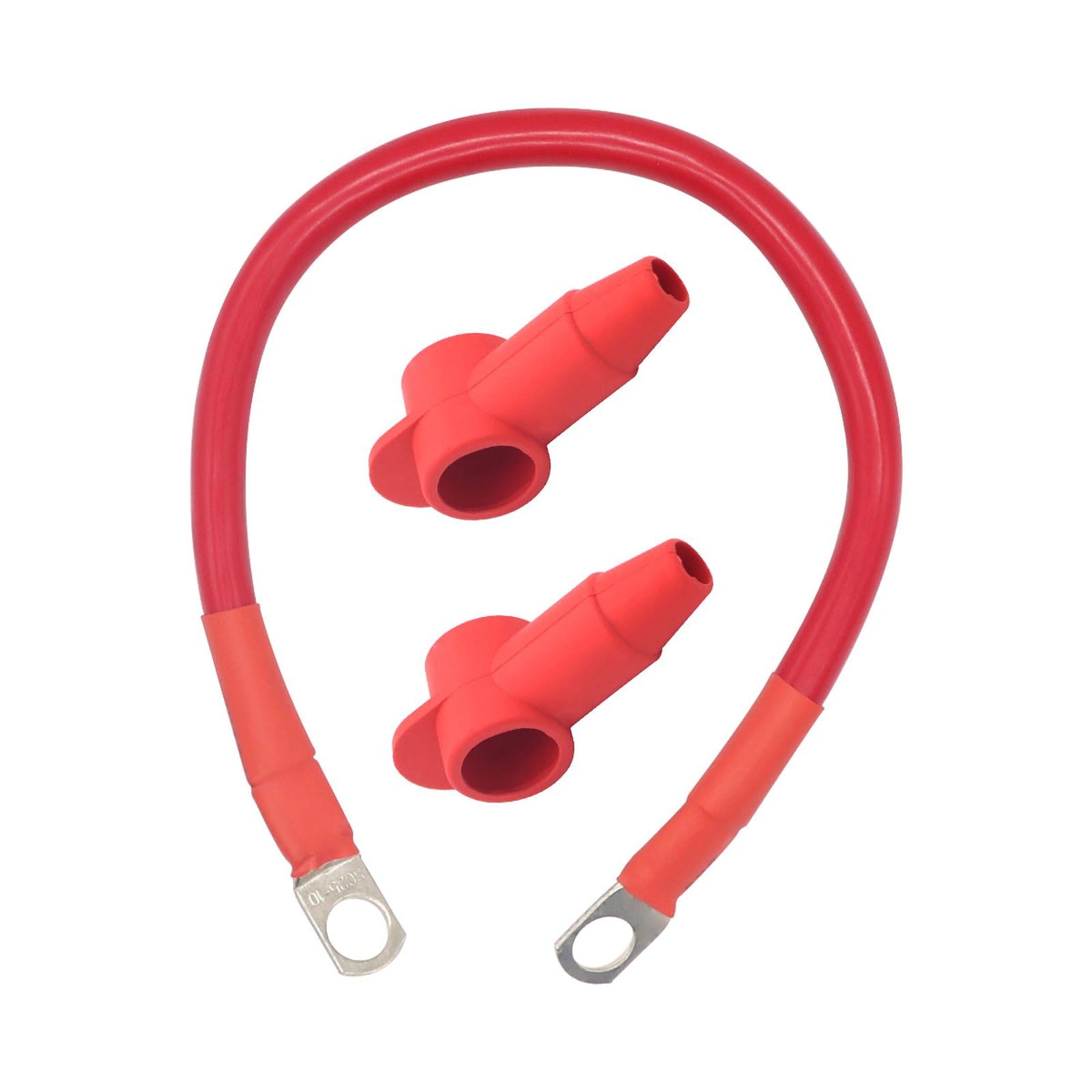 30cm Automotive 4 AWG Battery Cable 3/8in Lugs for Electrical Equipment Red