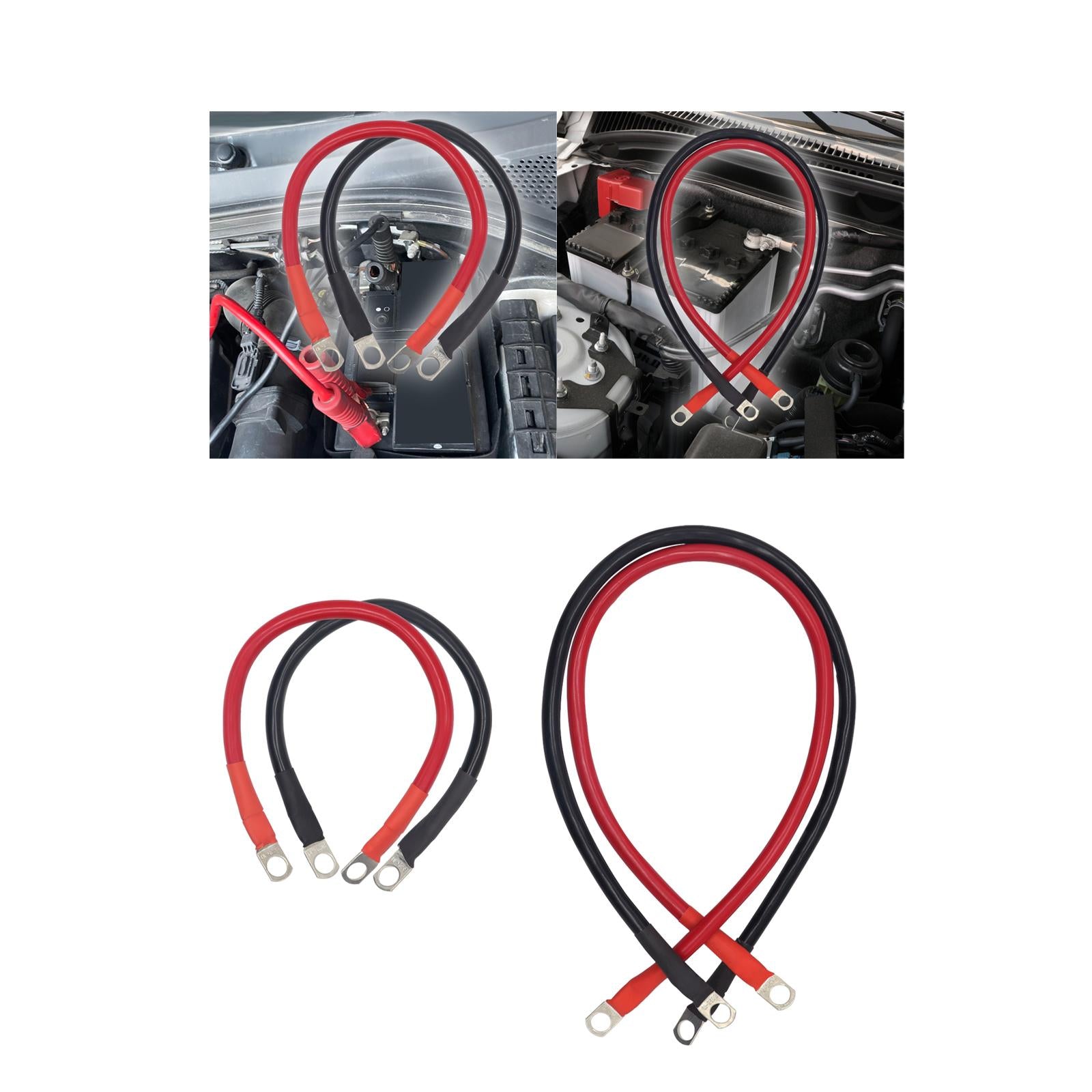 2 Pieces 4 AWG Battery Cable for Lawn Garden Equipment Sturdy Versatile 30cm