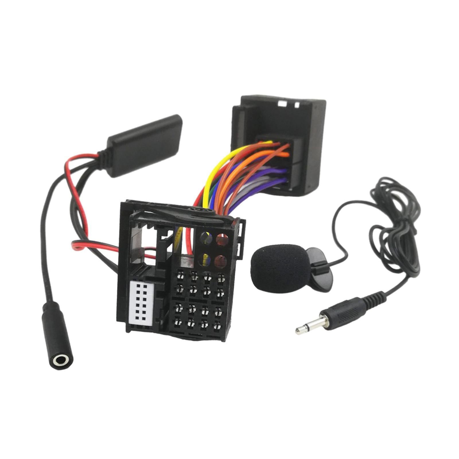 Radio AUX Cable Adapter with Microphone 12Pin for RNS315 Replace Parts