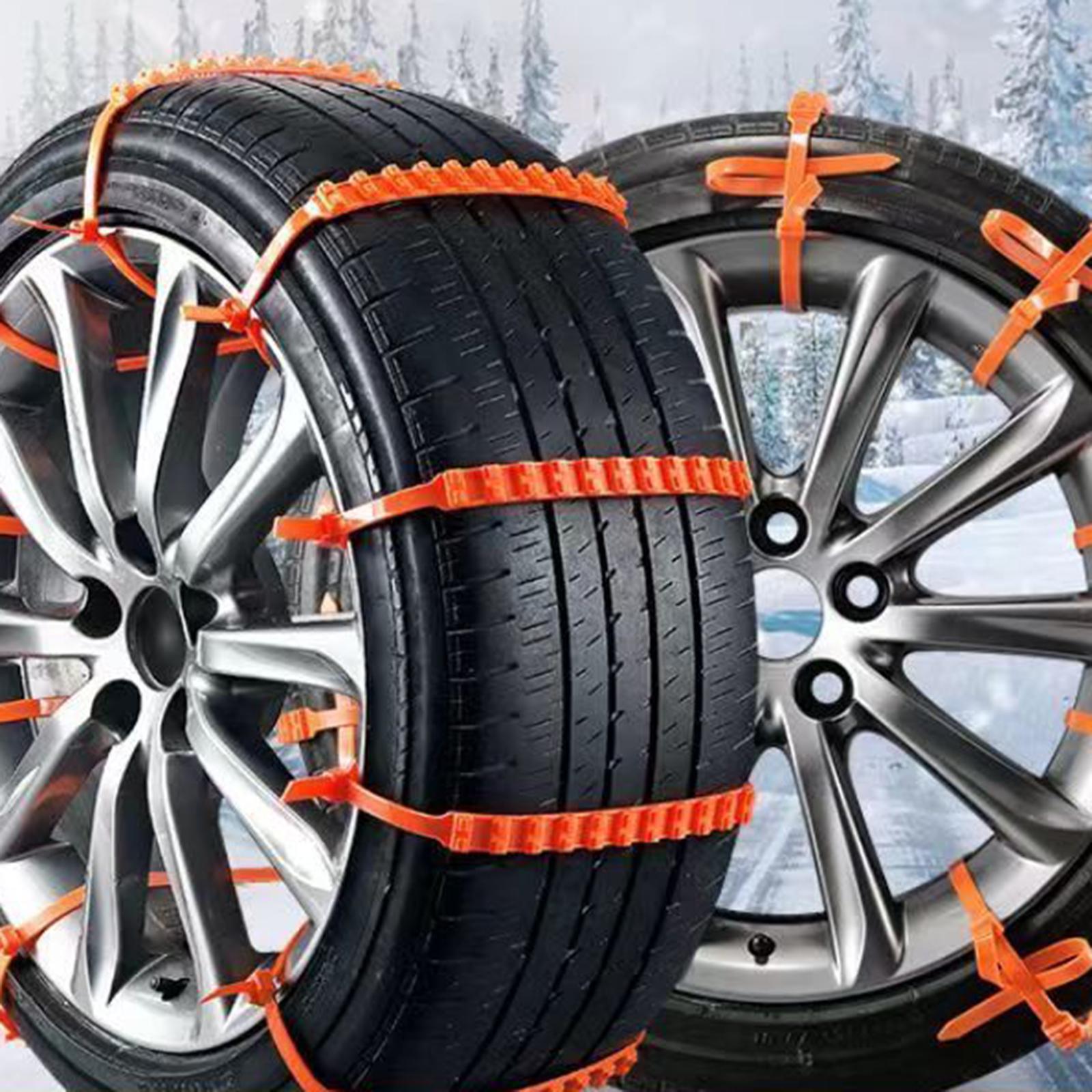 Car Snow Chains Length 95cm Nylon Car Wheel Chains for Suvs Trucks 5 pieces