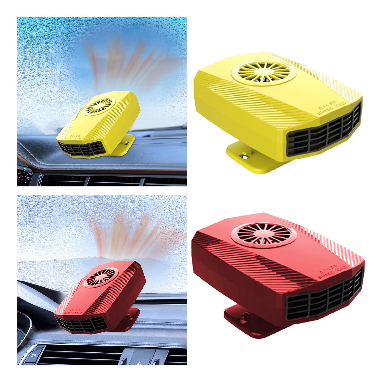 Car Heater Fan Low Noise Windscreen Defogger for Automobile Truck Taxis Yellow