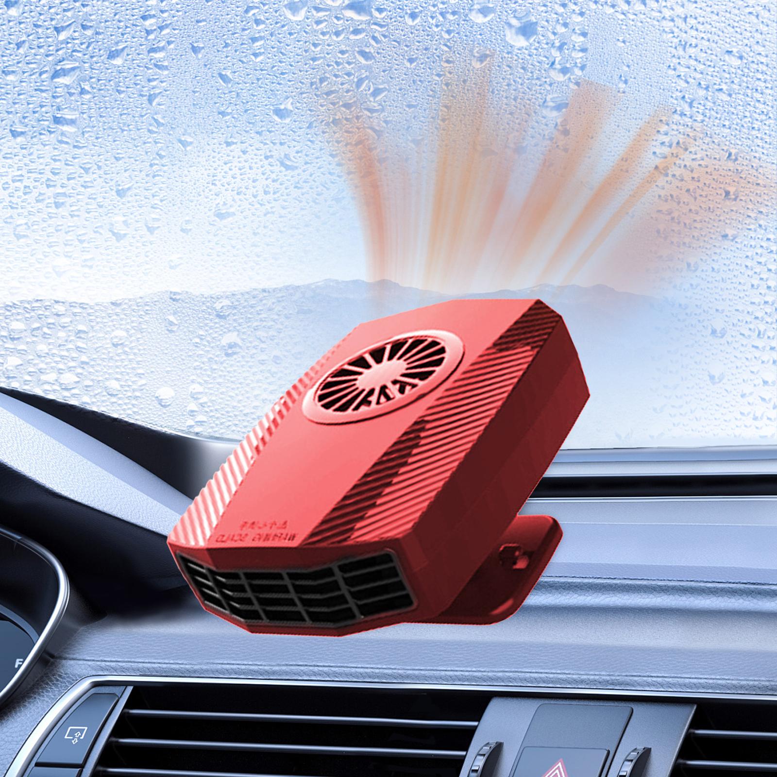 Car Heater Fan Low Noise Windscreen Defogger for Automobile Truck Taxis Red