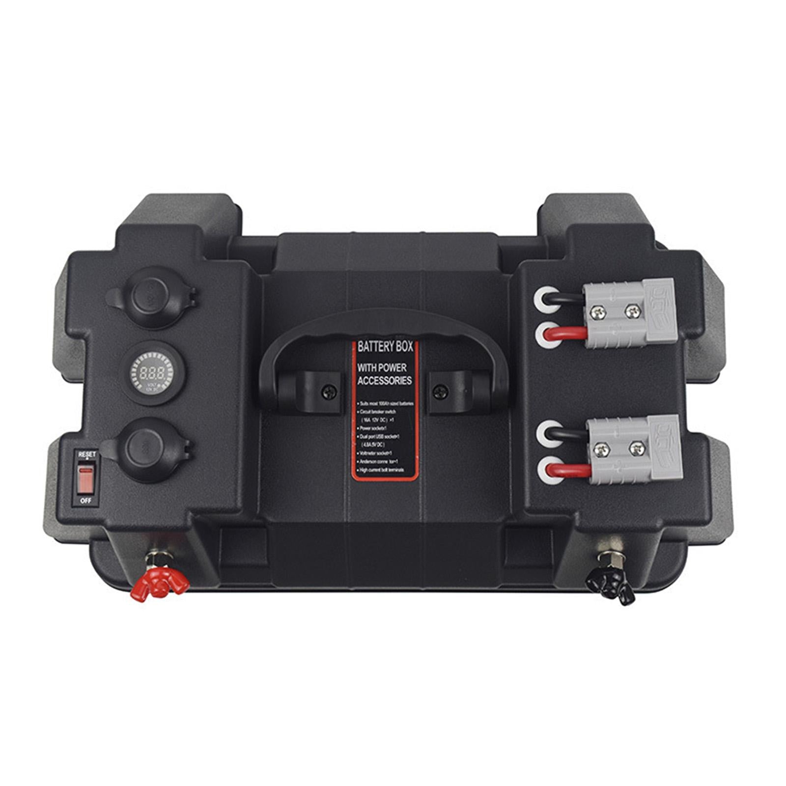Motor Battery Box Waterproof Car RV Trailer Batteries Carrier
