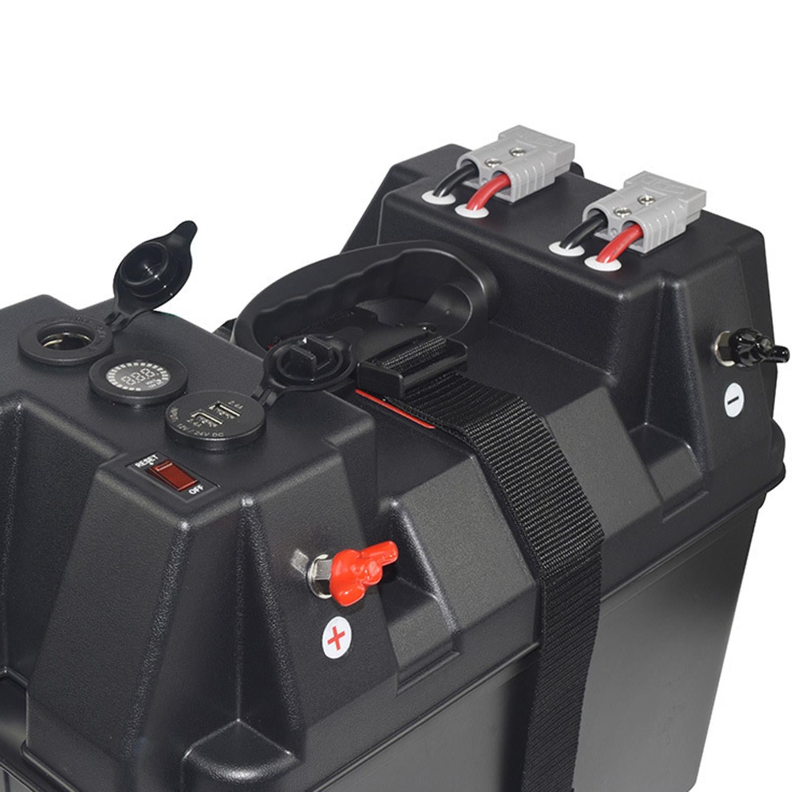 Motor Battery Box Waterproof Car RV Trailer Batteries Carrier