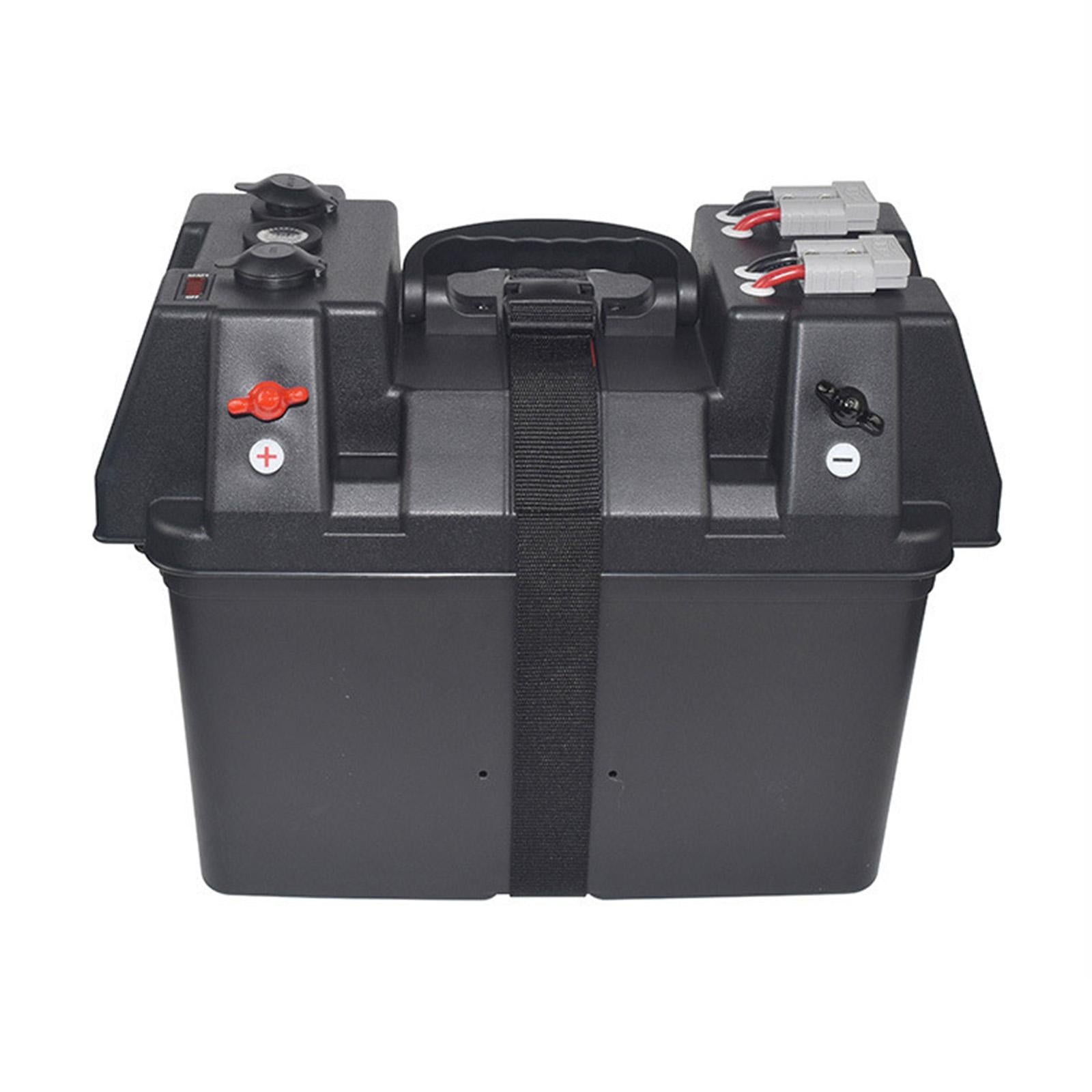 Motor Battery Box Waterproof Car RV Trailer Batteries Carrier