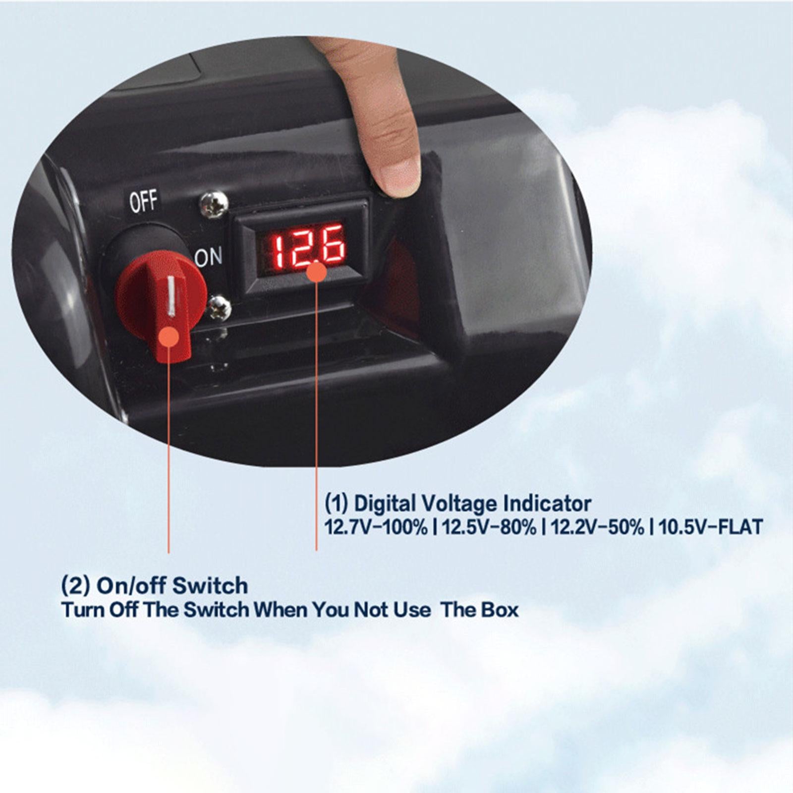 Batteries Carrier Multifunction Portable Battery Box for Travel Auto RV