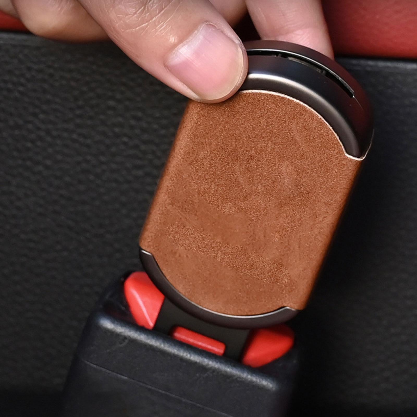 Car Safety Seatbelt Buckle Plug Thick Car Seat Belt Extension Extension Pads Brown
