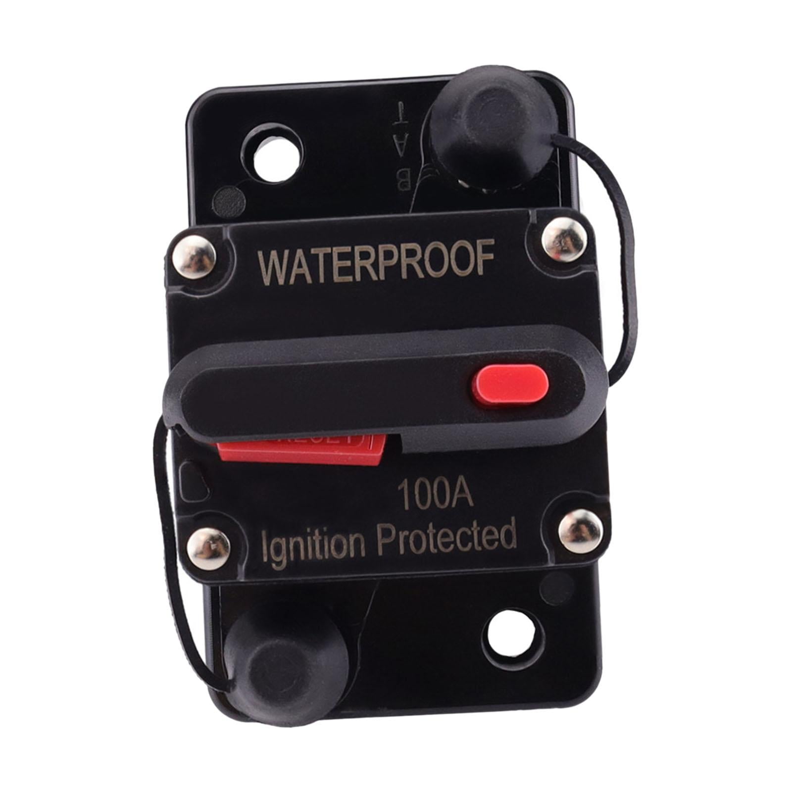 Marine Circuit Breaker with Manual Reset 12V-48V DC for Car Audio Truck 100A
