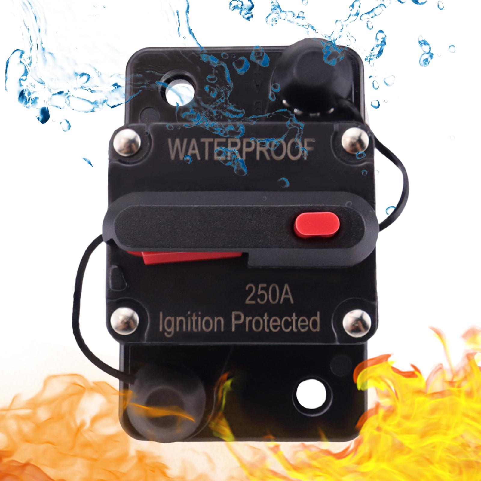 Marine Circuit Breaker with Manual Reset 12V-48V DC for Car Audio Truck 250A