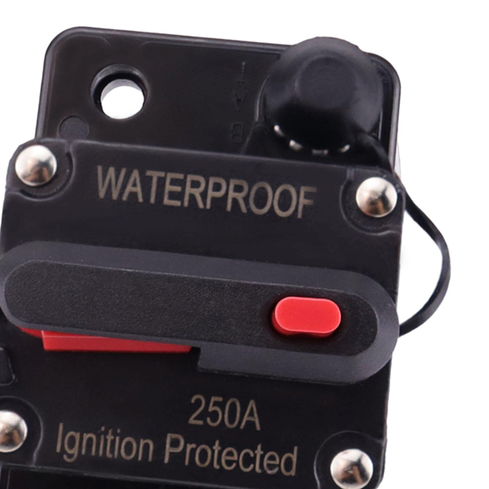 Marine Circuit Breaker with Manual Reset 12V-48V DC for Car Audio Truck 250A