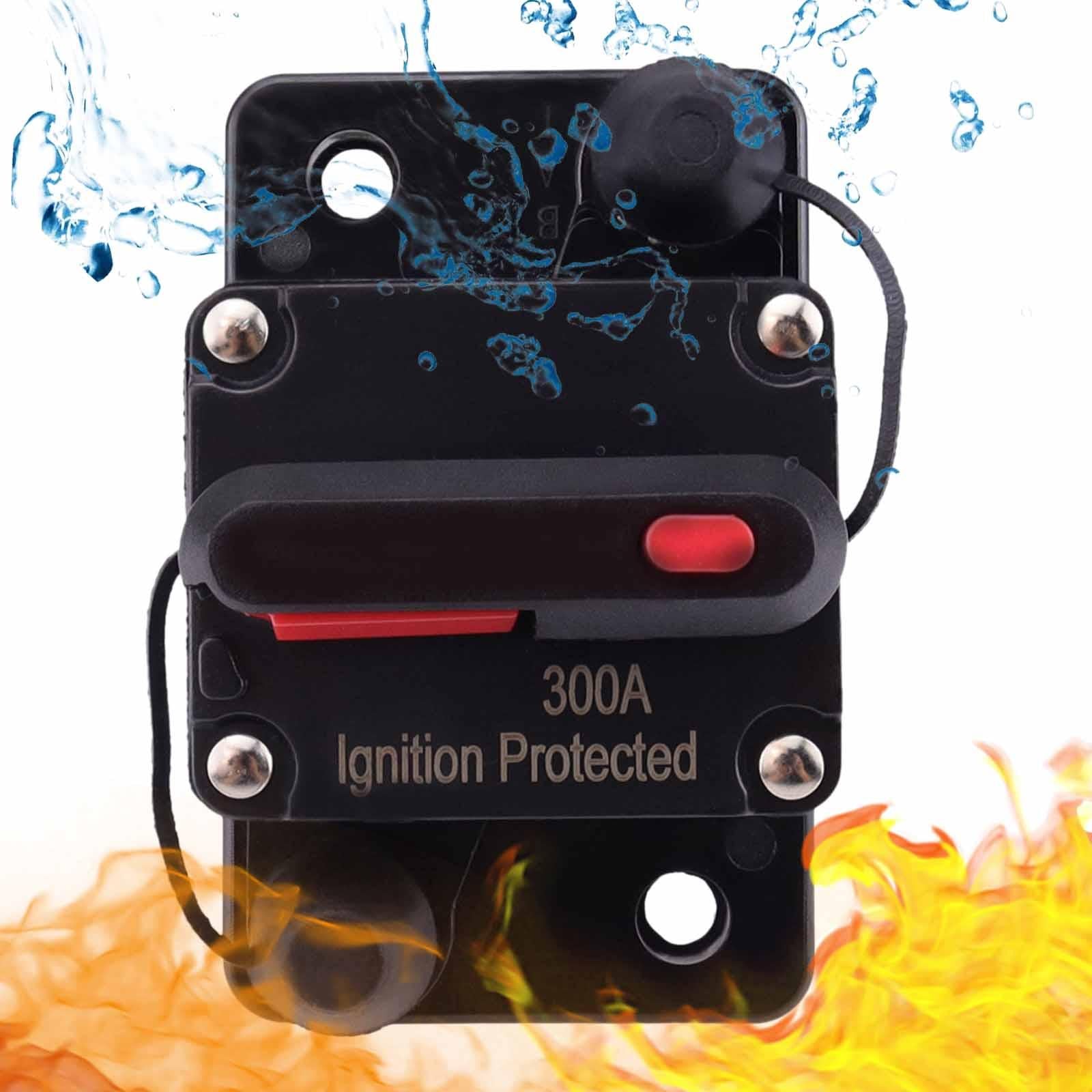 Marine Circuit Breaker with Manual Reset 12V-48V DC for Car Audio Truck 300A