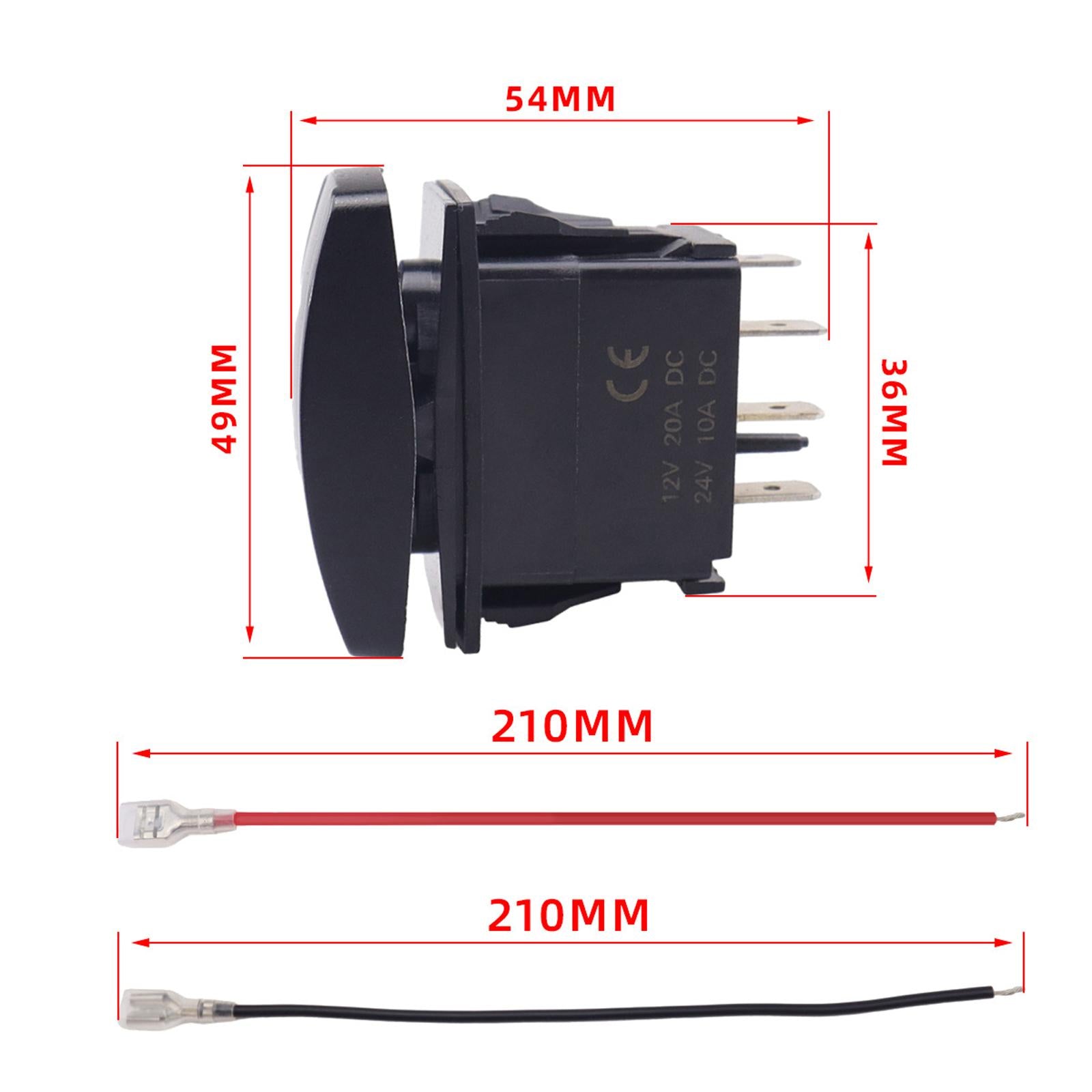 Turn Signal Switch LED Switch 4 Pin Rocker Switch for Rvs Cars Trailers Blue