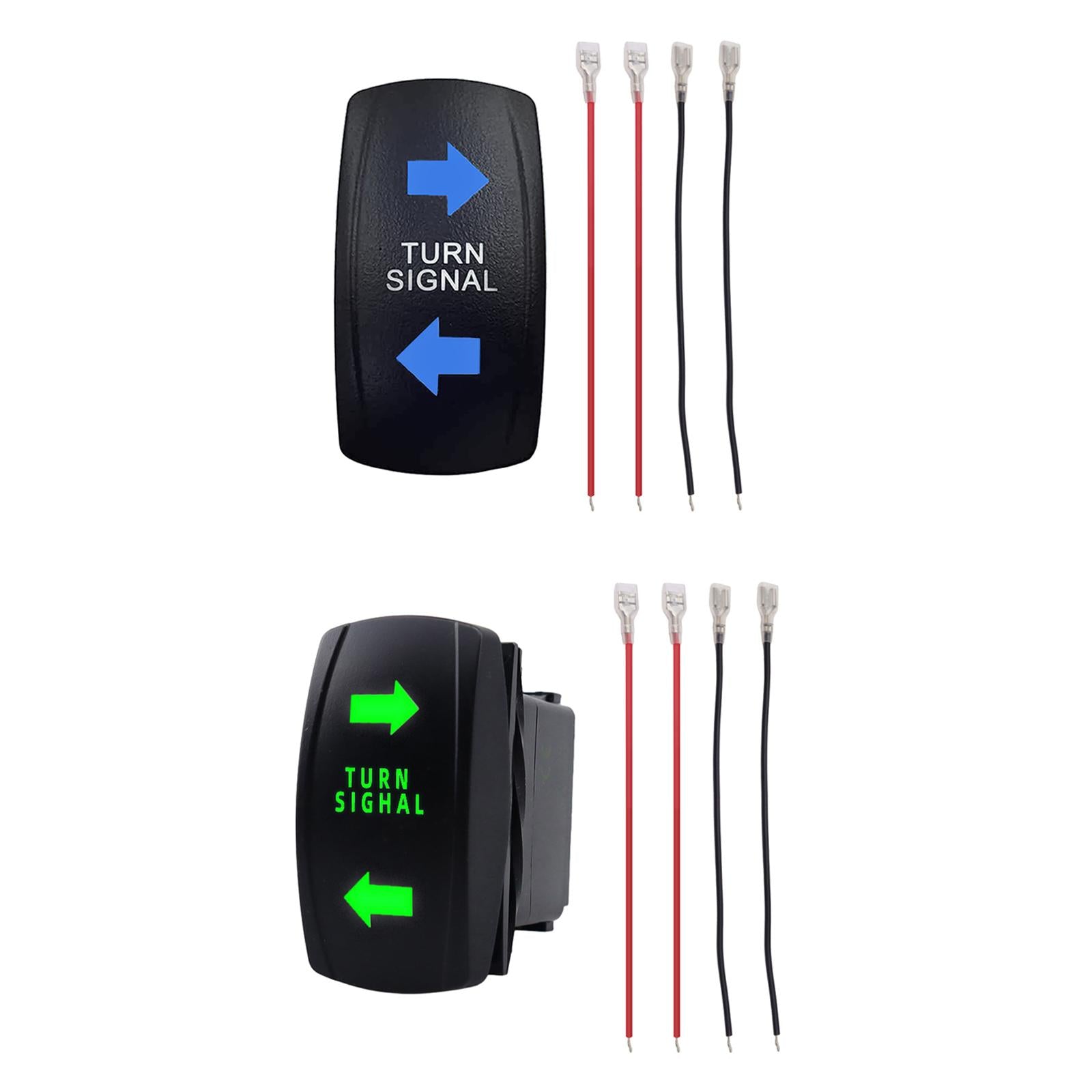 Turn Signal Switch LED Switch 4 Pin Rocker Switch for Rvs Cars Trailers Blue