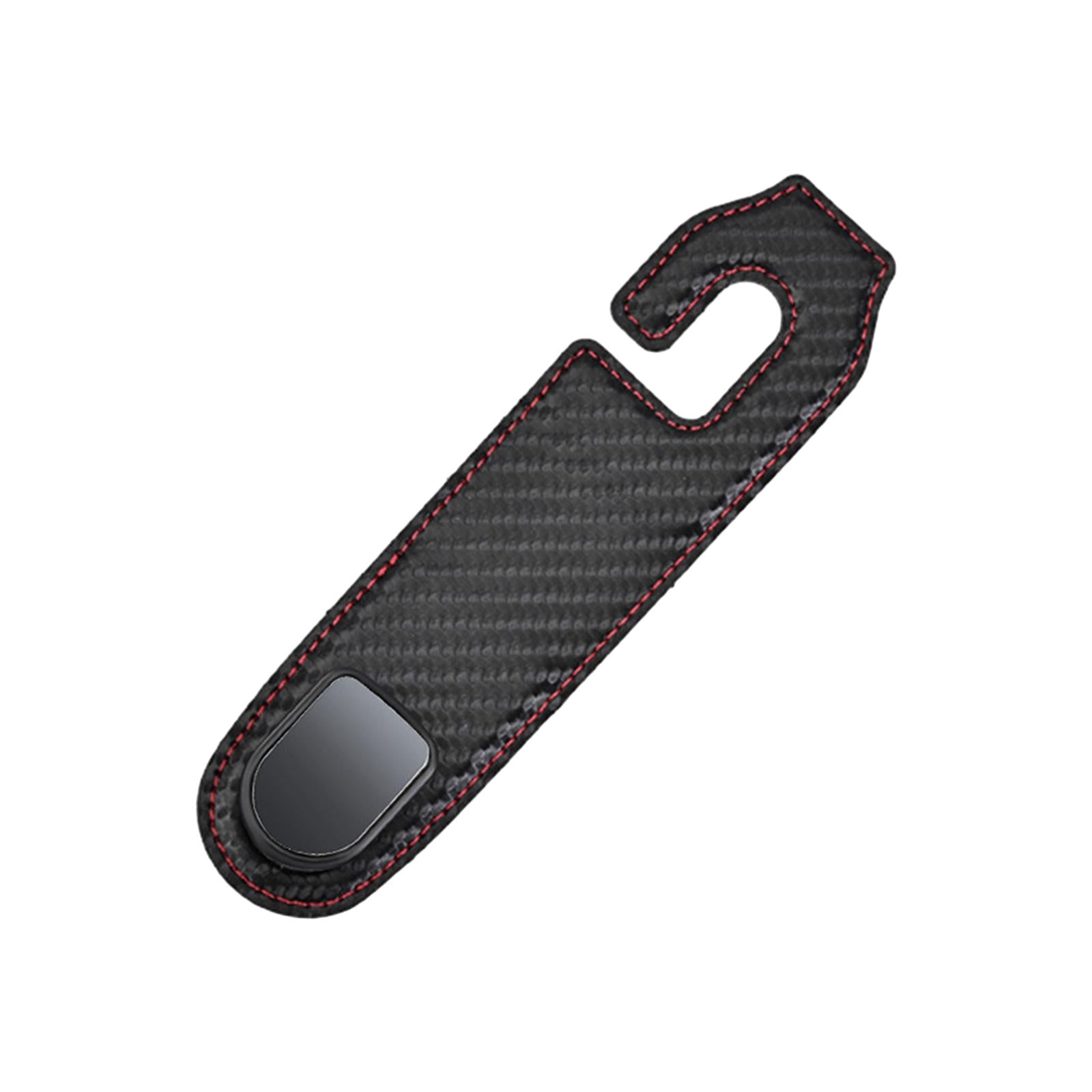 Car Seat Headrest Hook Multipurpose Portable for Umbrellas Coats Purses Carbon Fiber Pattern