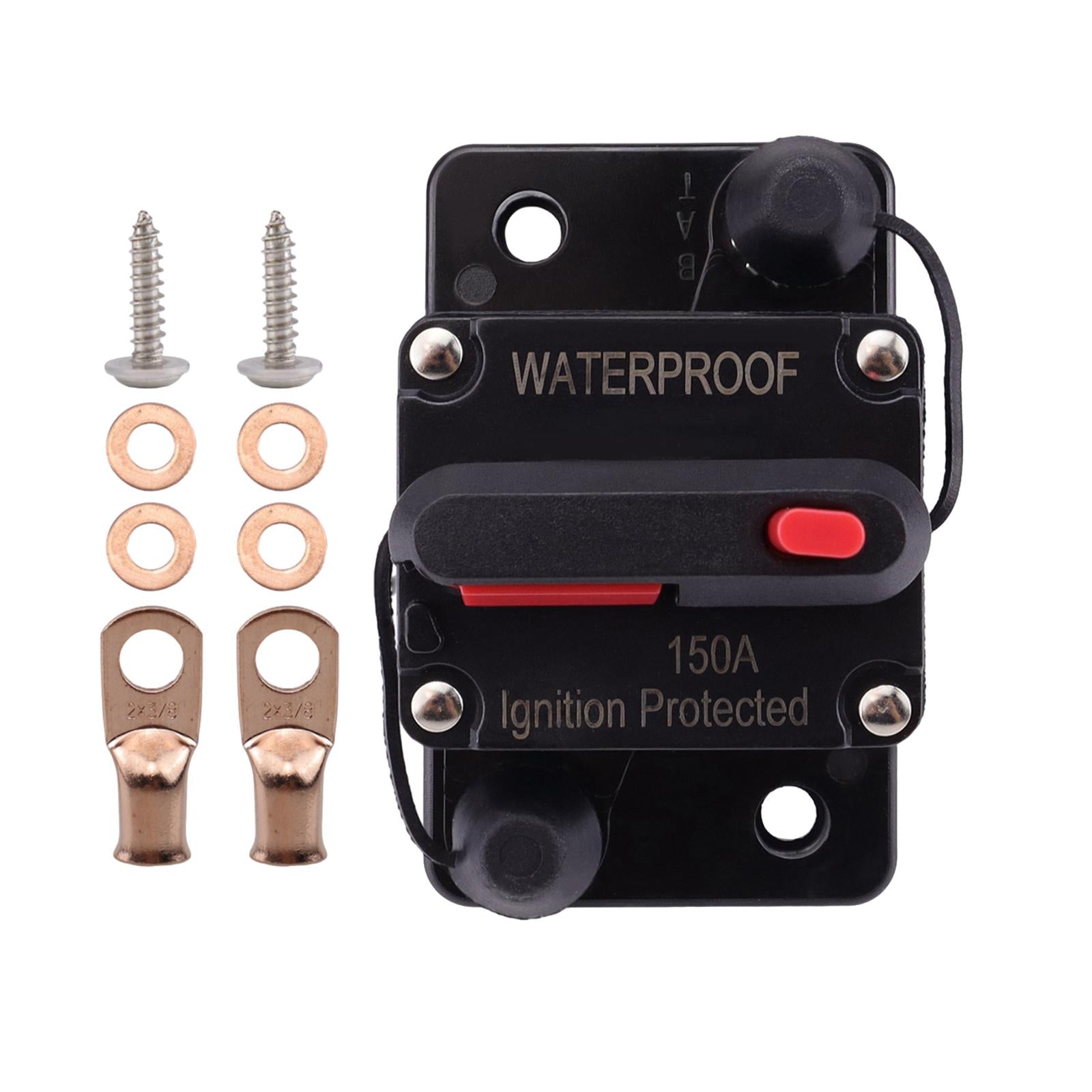 Marine Circuit Breaker with Manual Reset 12V-48V DC for RV Trolling ATV 150A
