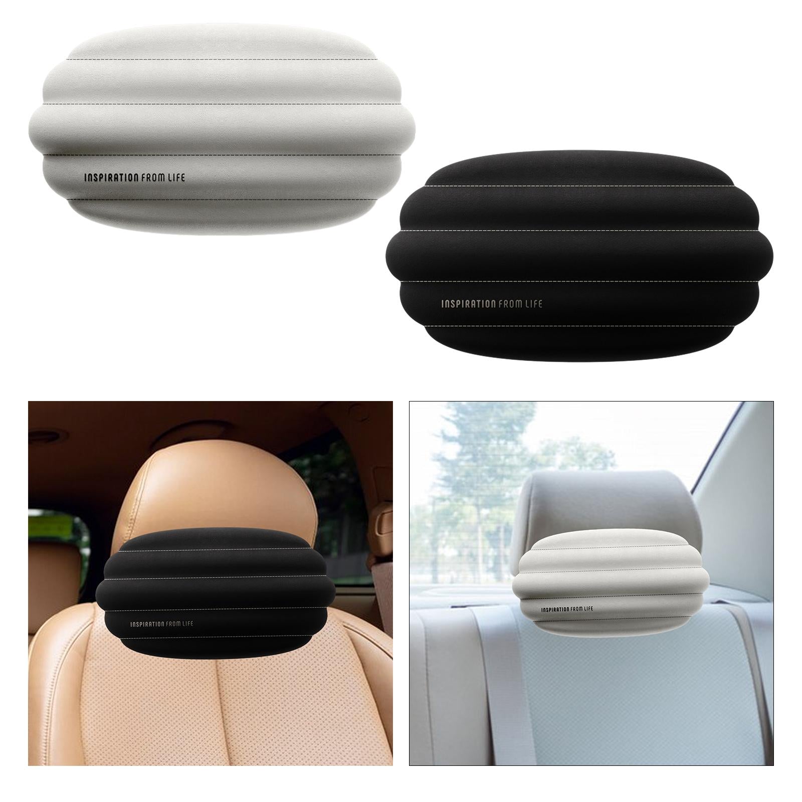 Air Headrest Pillow Interior Accessories Memory Foam Soft Seat Back Pillow Beige