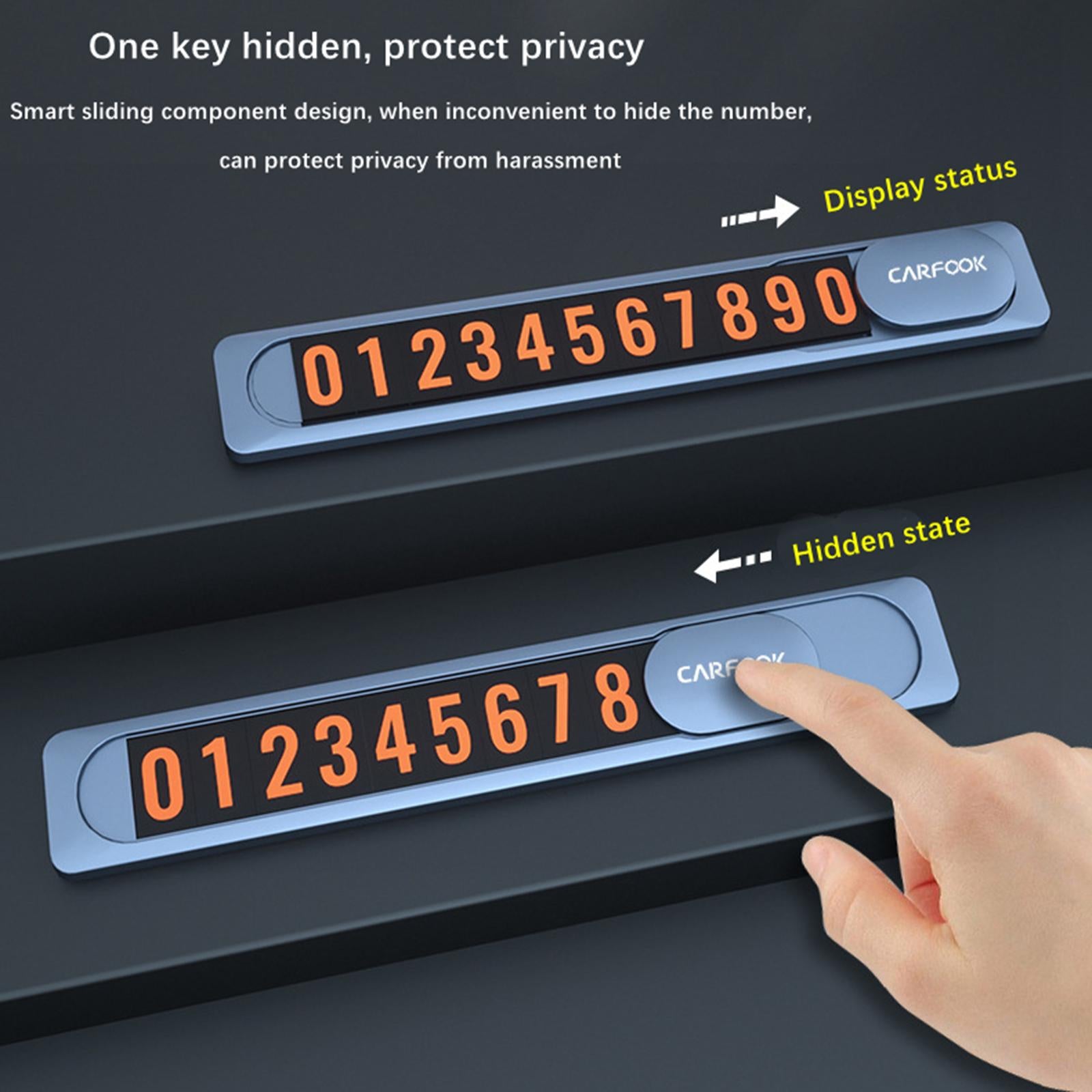 Hide Phone Number Plate Lightweight Car Temporary Parking Card Number Plate
