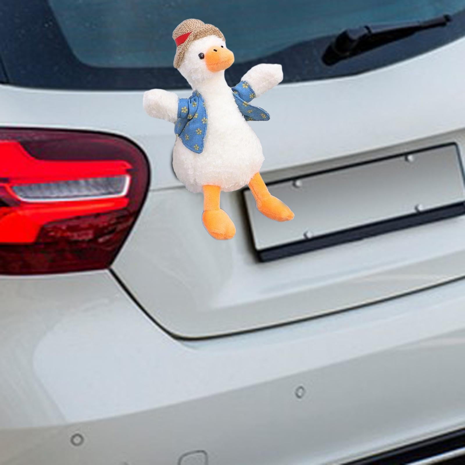 Car Rear Decoration Doll Duck Funny Plush Doll Car Ornament Car Tail Pendant