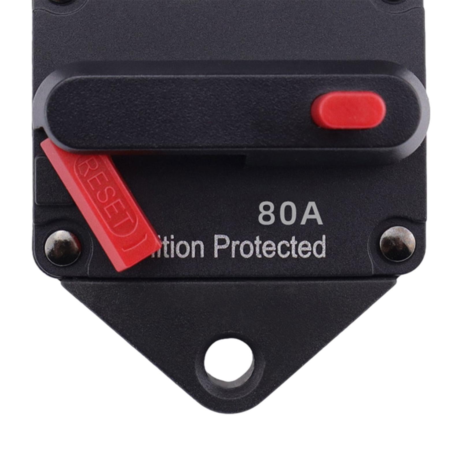 Circuit Breaker Premium with Manual Reset Button for Auto Truck Trailer 80A