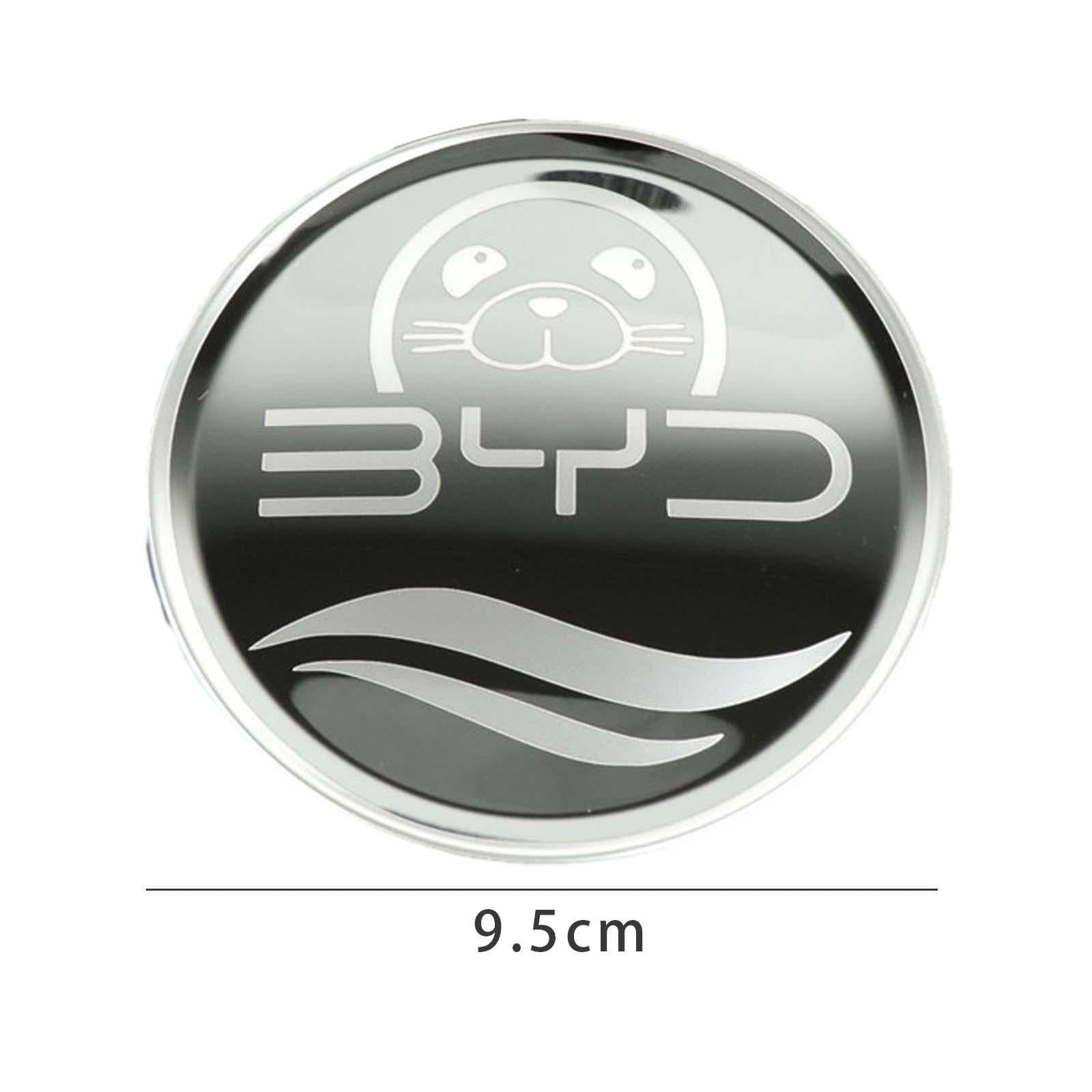 Steering Wheel Emblem Sticker Trim Wear Resistant Auto Interior for Byd black
