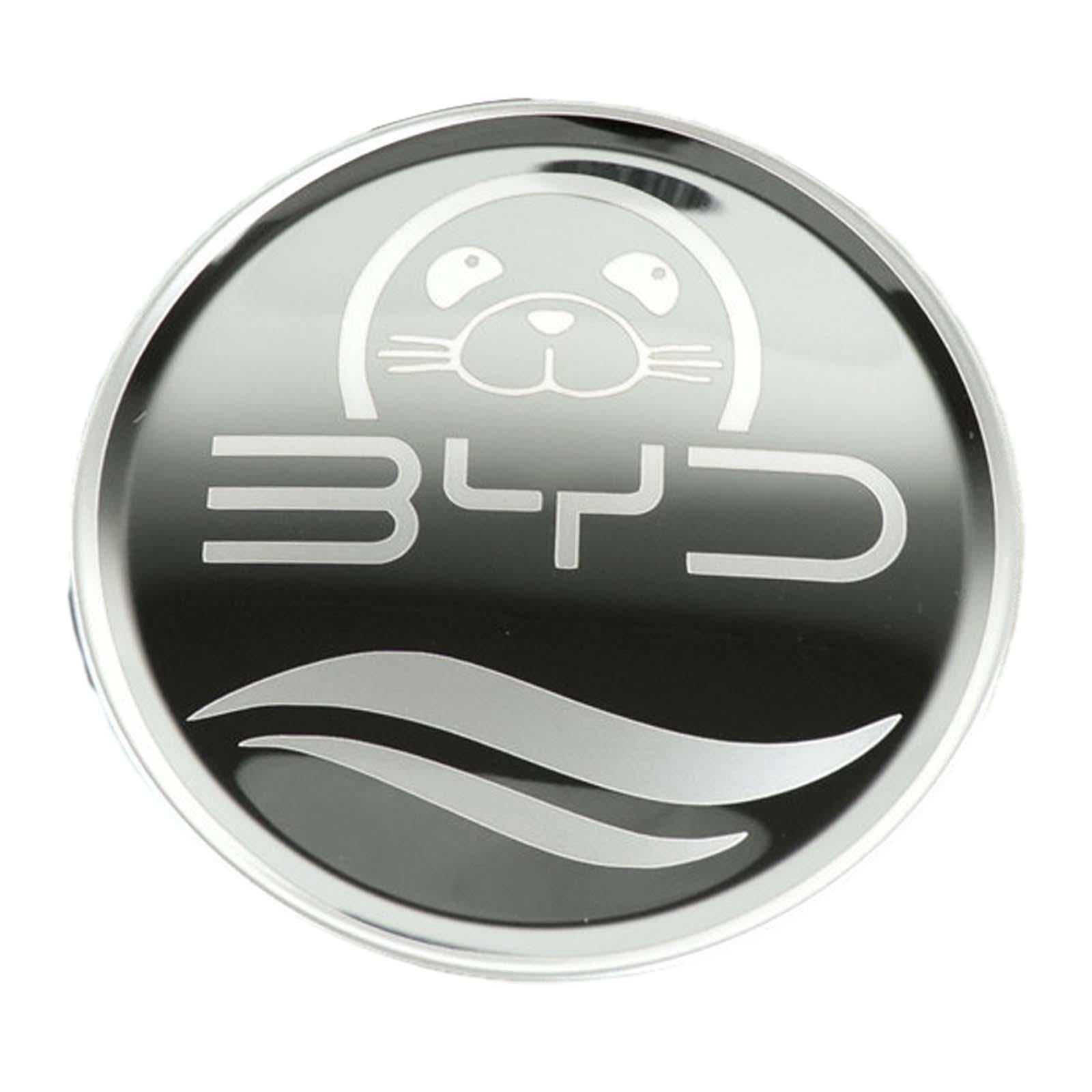 Steering Wheel Emblem Sticker Trim Wear Resistant Auto Interior for Byd black