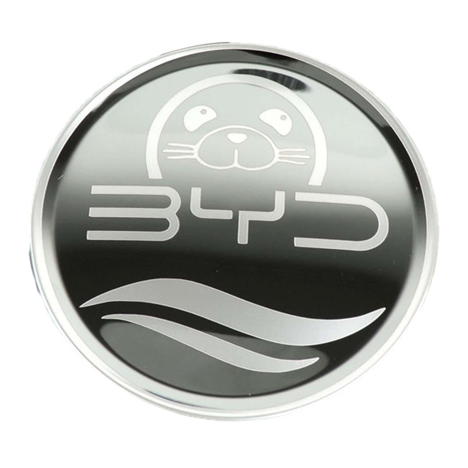 Steering Wheel Emblem Sticker Trim Wear Resistant Auto Interior for Byd black
