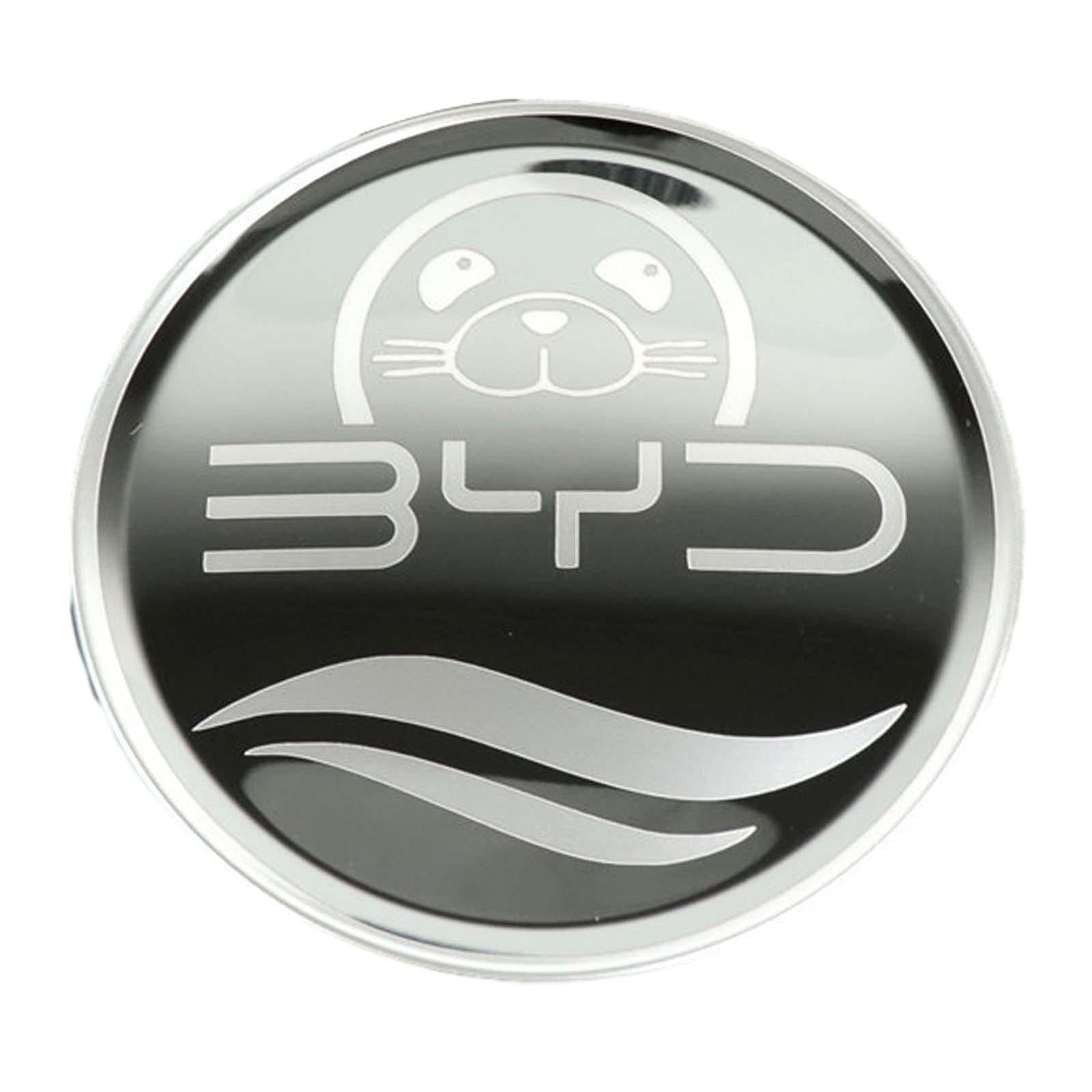 Steering Wheel Emblem Sticker Trim Wear Resistant Auto Interior for Byd black