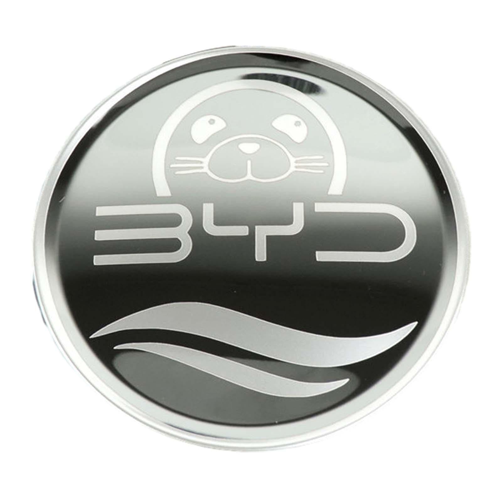 Steering Wheel Emblem Sticker Trim Wear Resistant Auto Interior for Byd black