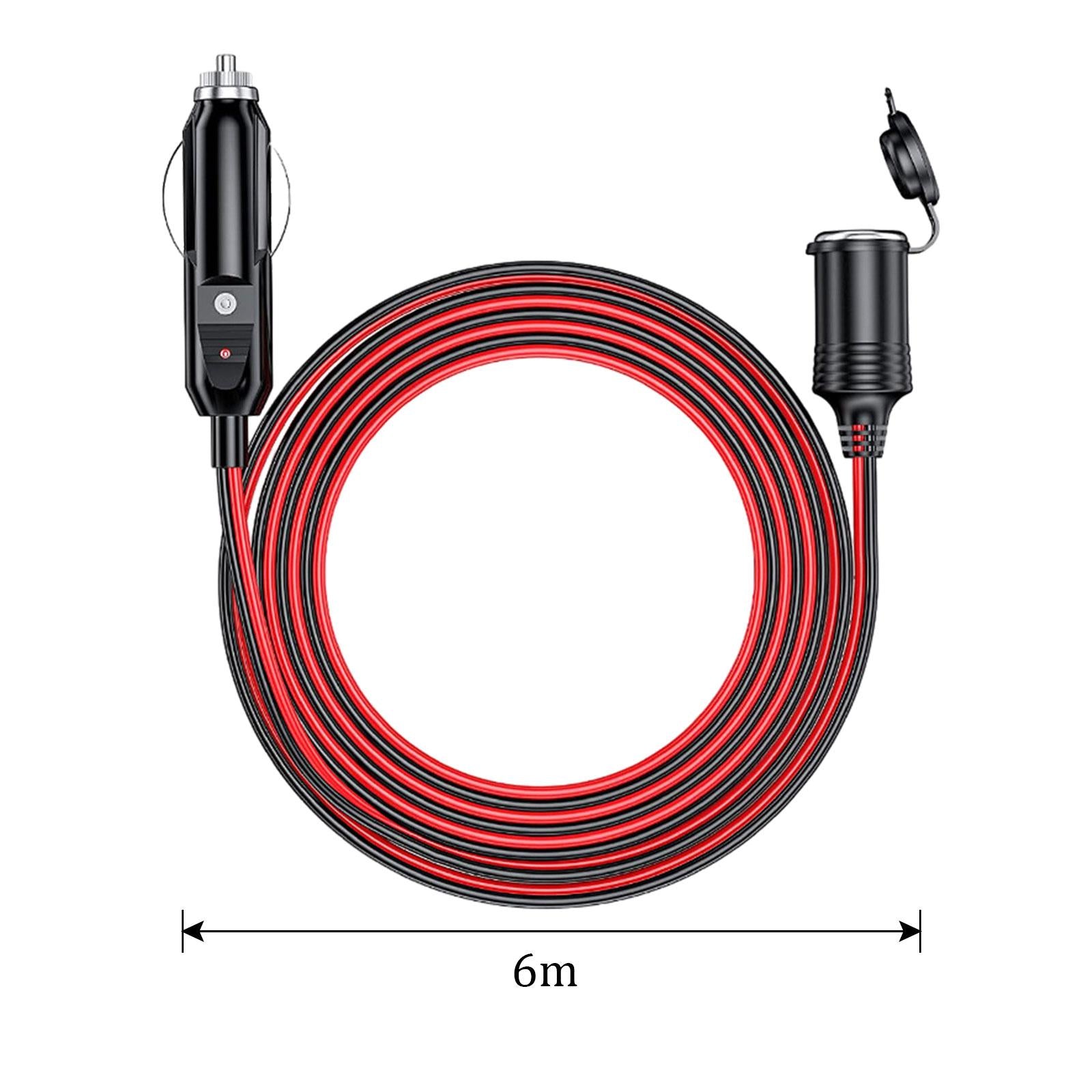Car Cigarette Lighter Extension Cord for Vacuum Cleaners Air Compressor