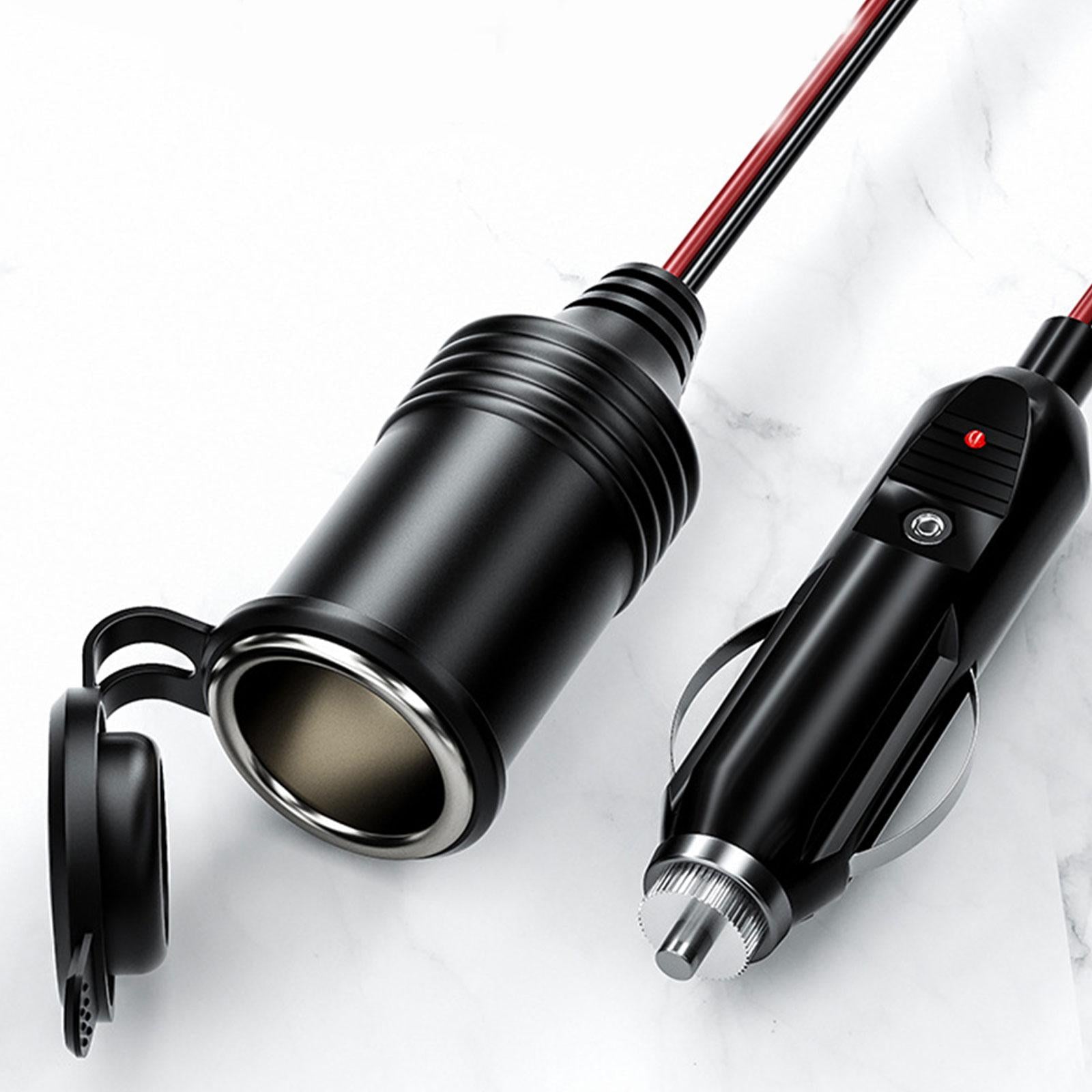 Car Cigarette Lighter Extension Cord for Vacuum Cleaners Air Compressor