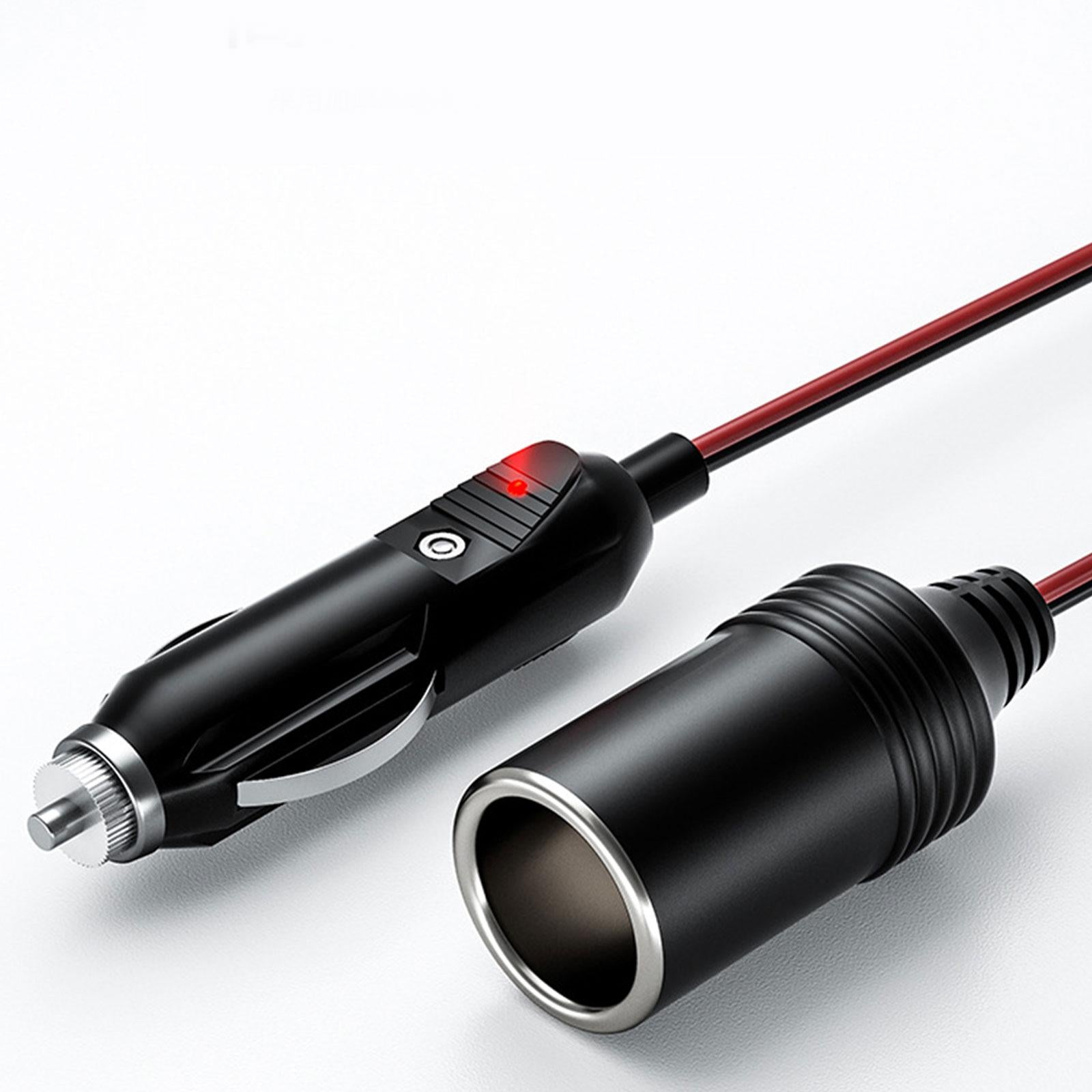 Car Cigarette Lighter Extension Cord for Vacuum Cleaners Air Compressor