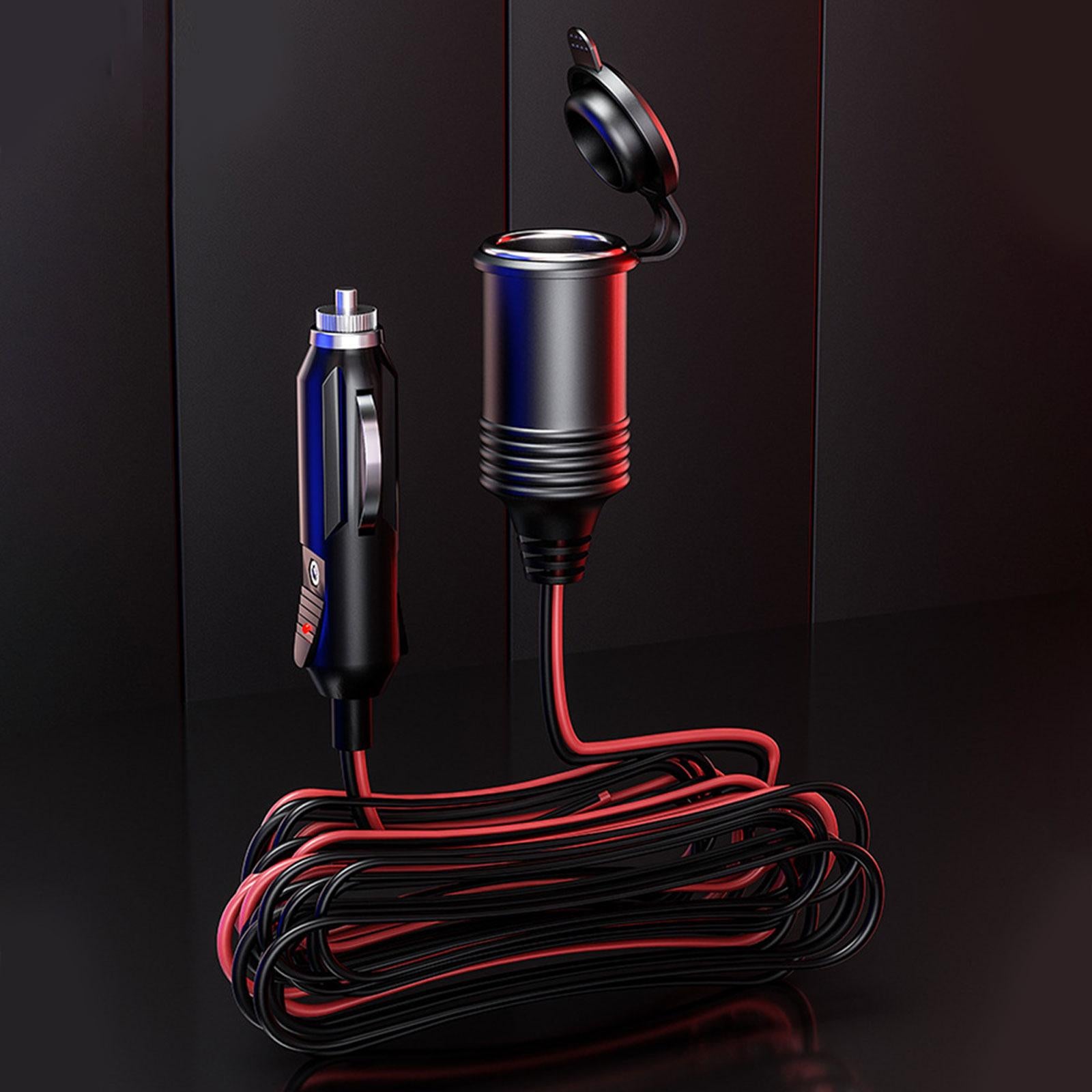 Car Cigarette Lighter Extension Cord for Vacuum Cleaners Air Compressor