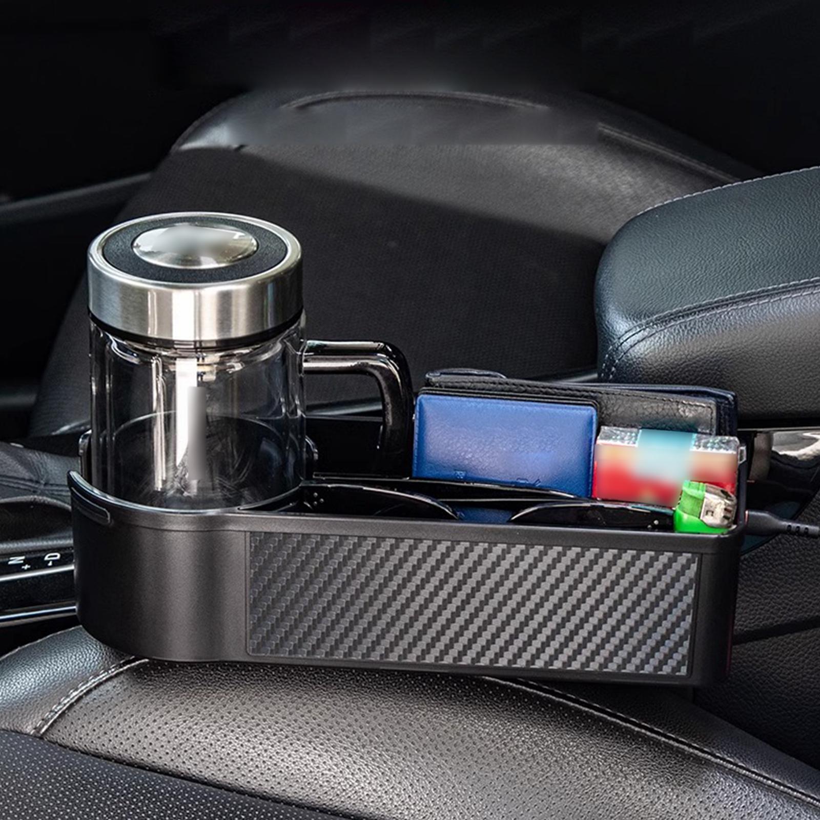 Car Seat Gap Filler Organizer with Cup Holder for Keys Cellphones Cards