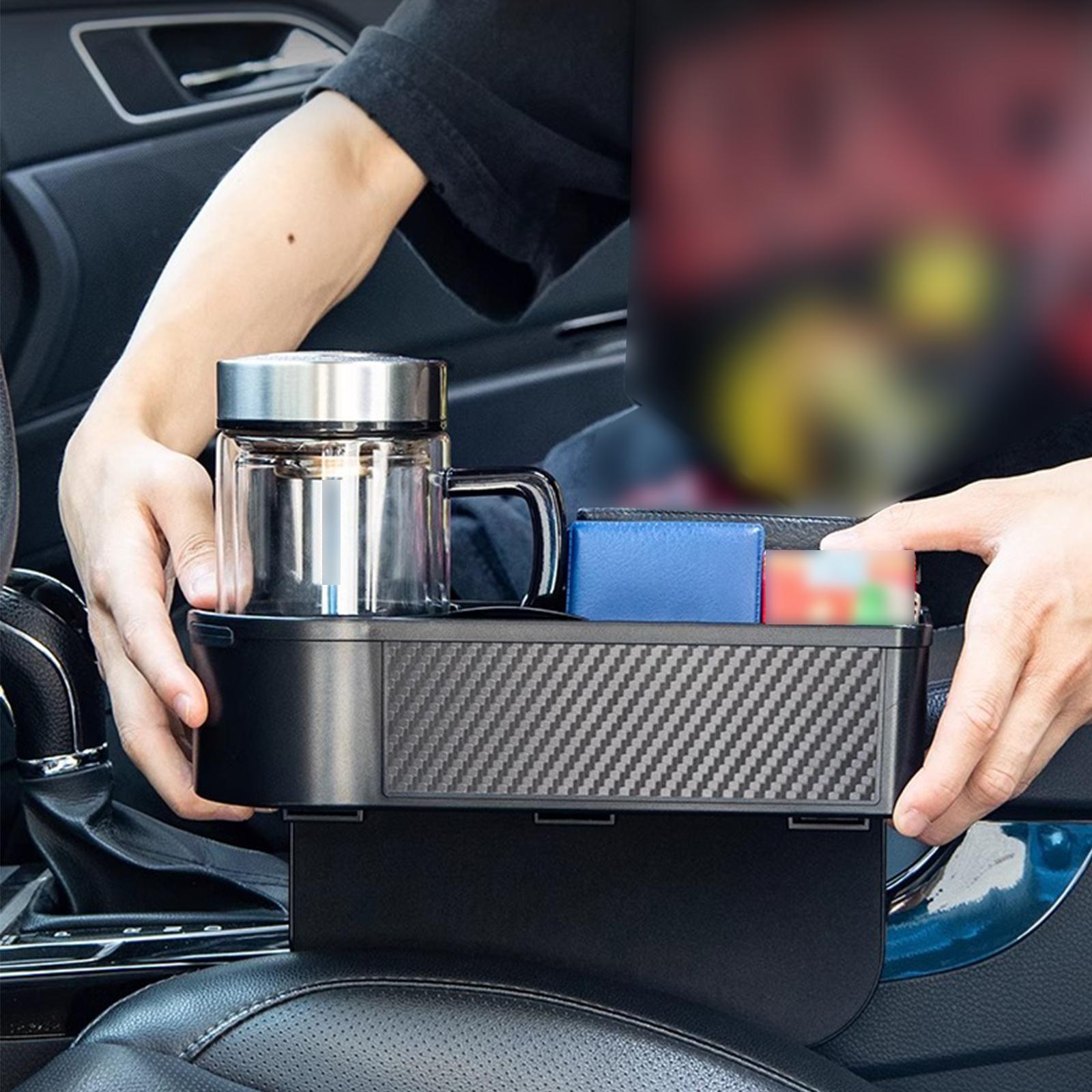 Car Seat Gap Filler Organizer with Cup Holder for Keys Cellphones Cards
