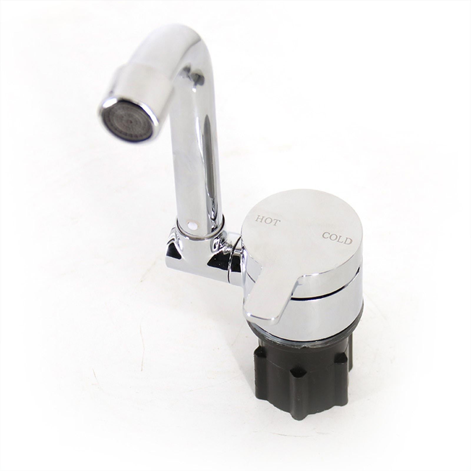RV Faucet Hot and Cold Rotation with Hose for RV Caravans Marine Kitchen