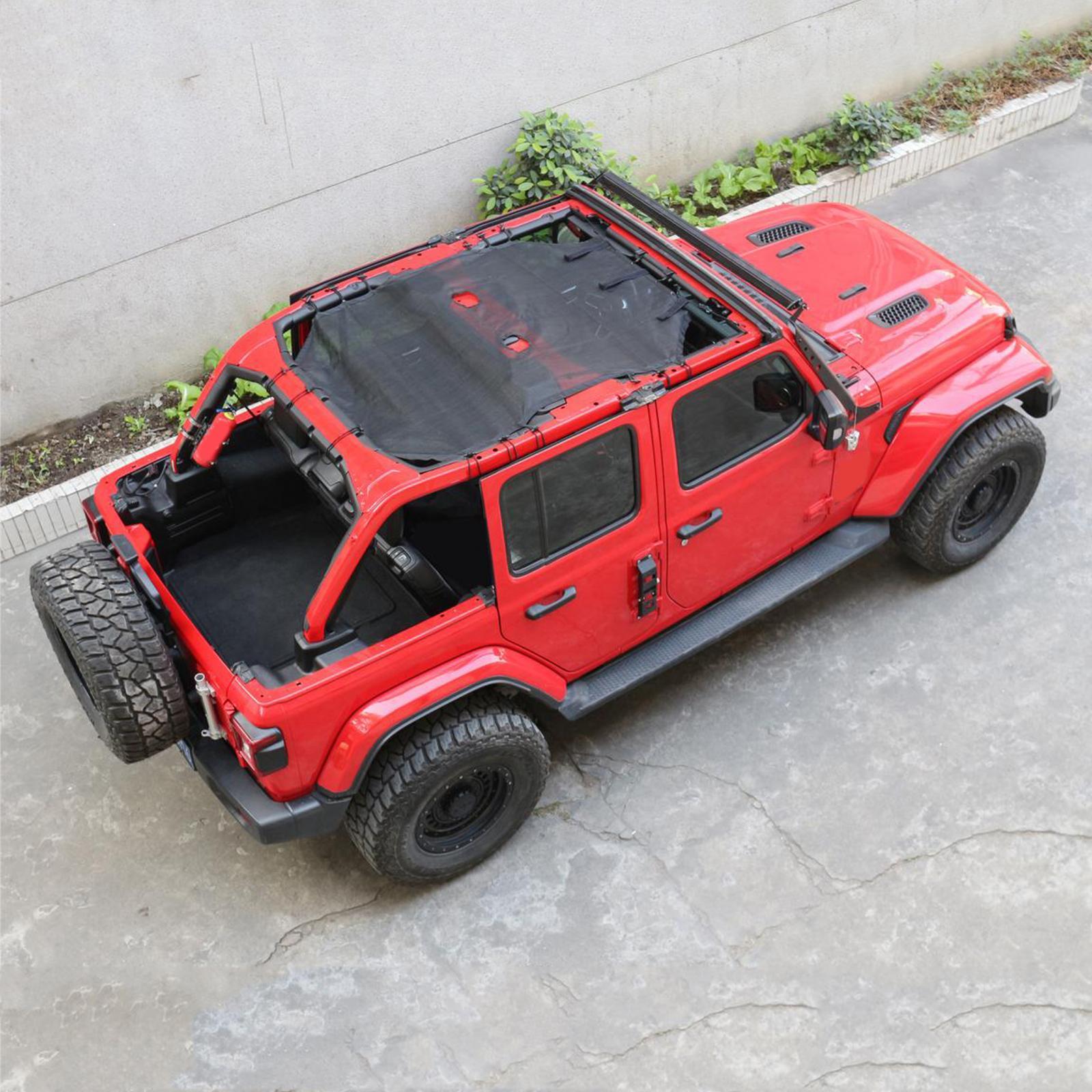 Soft Top Cover Net Sunshade Top Roof Mesh for Jeep Wrangler JK Assembly