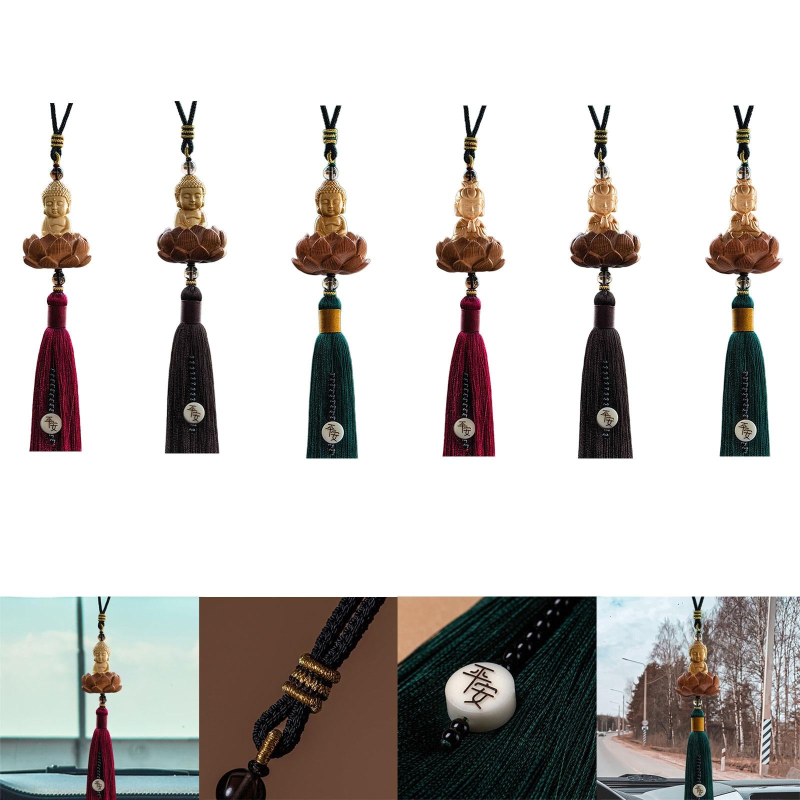 Car Hanging Ornament with Tassel Car Mirror Hanging Accessories for Men Style A