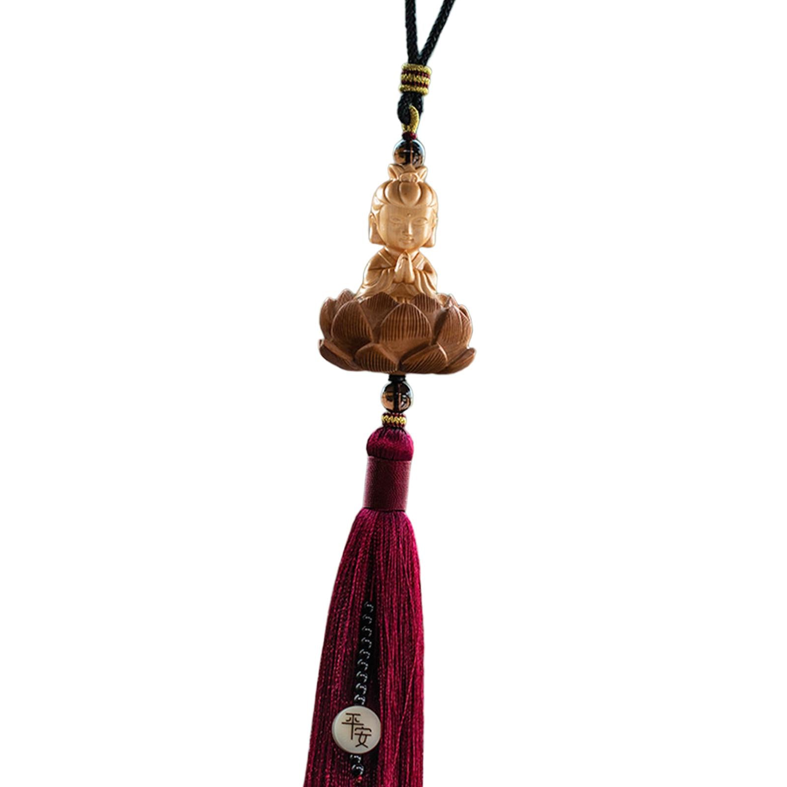 Car Hanging Ornament with Tassel Car Mirror Hanging Accessories for Men Style D