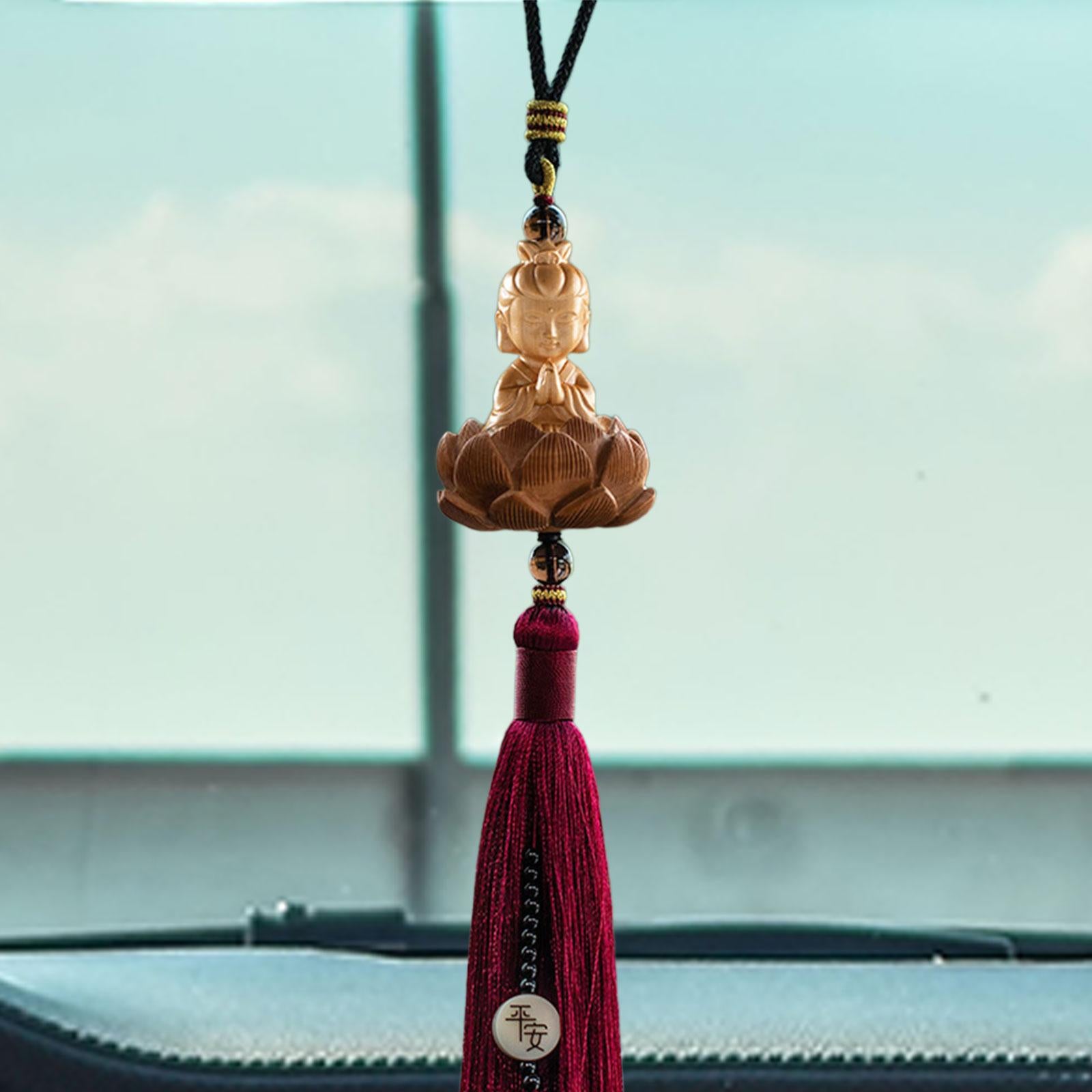 Car Hanging Ornament with Tassel Car Mirror Hanging Accessories for Men Style D