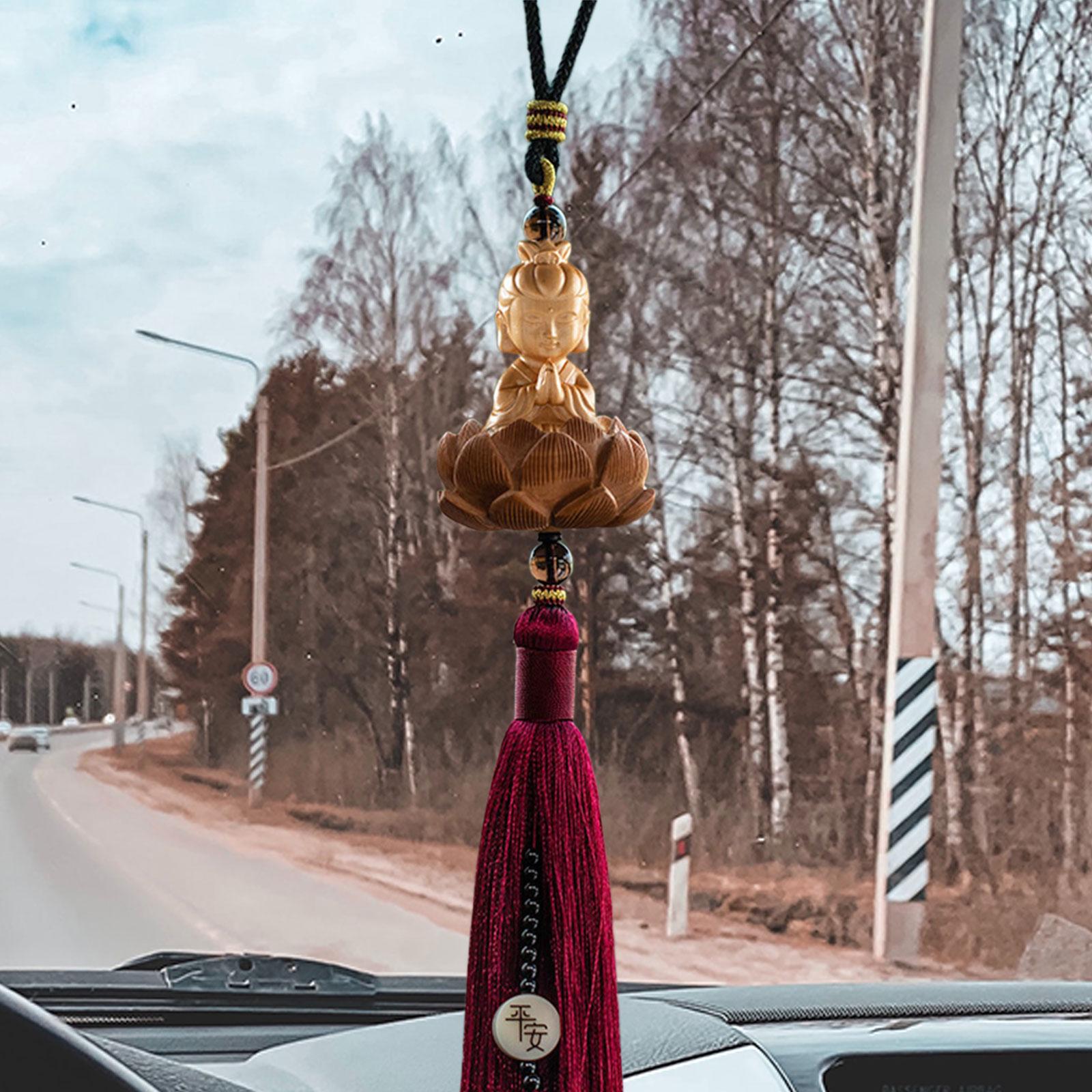 Car Hanging Ornament with Tassel Car Mirror Hanging Accessories for Men Style D