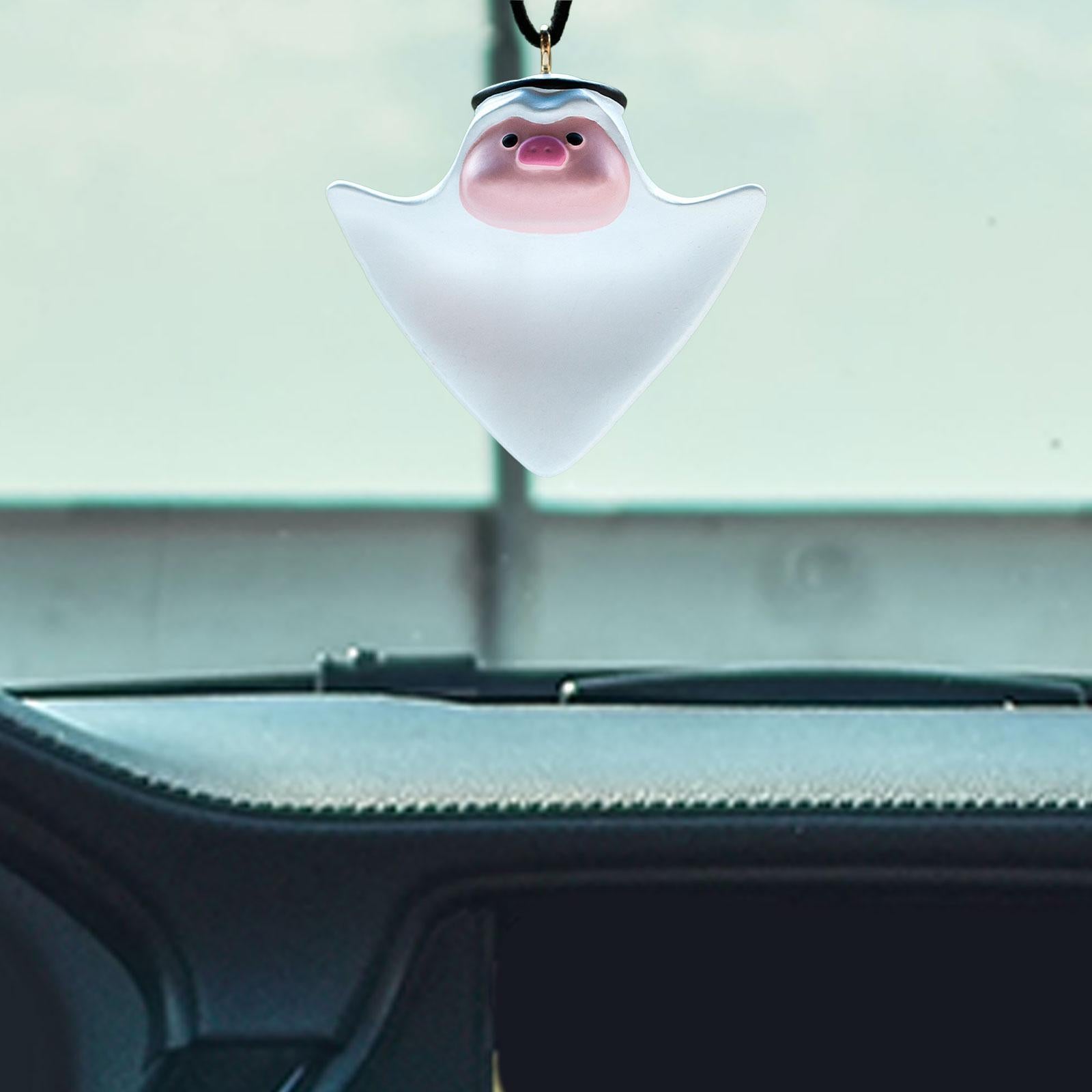 Car Charm Cute Pig Car Decor Pendant Rear View Mirror Hanging Accessories